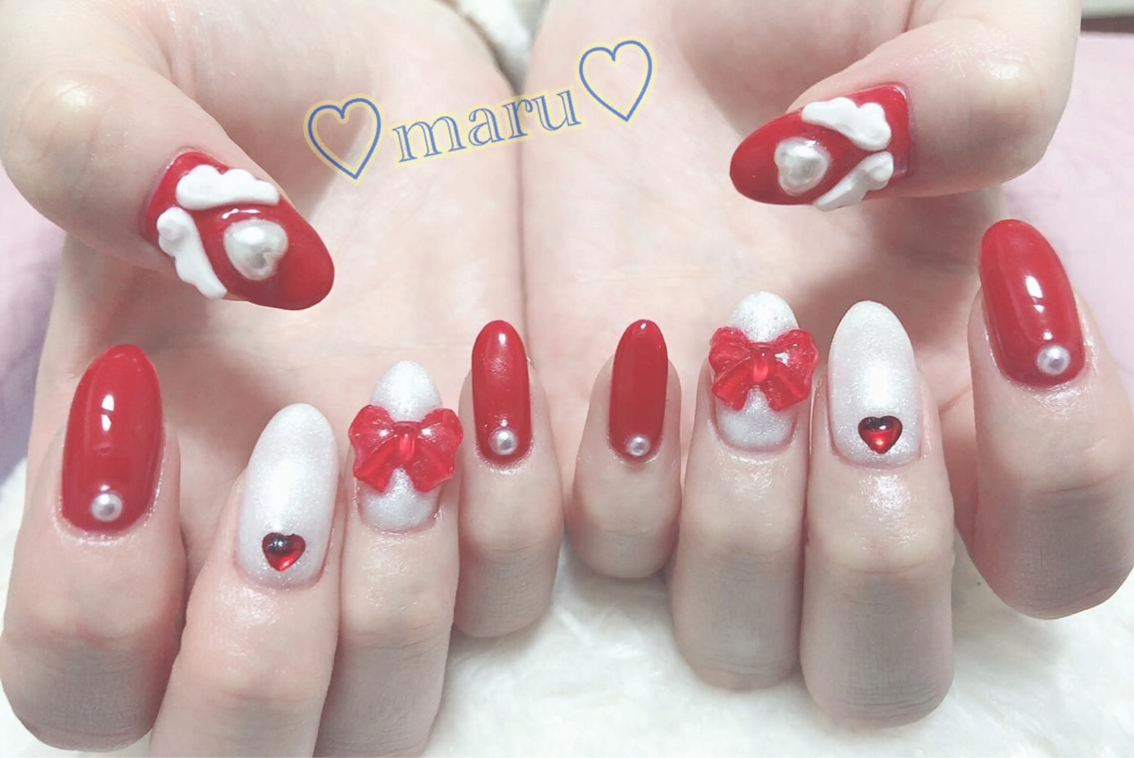 ネイル リボン ハンドネイル フットネイル まるみ♡7/1〜値上 げ致します(>_<)のその他イメージ