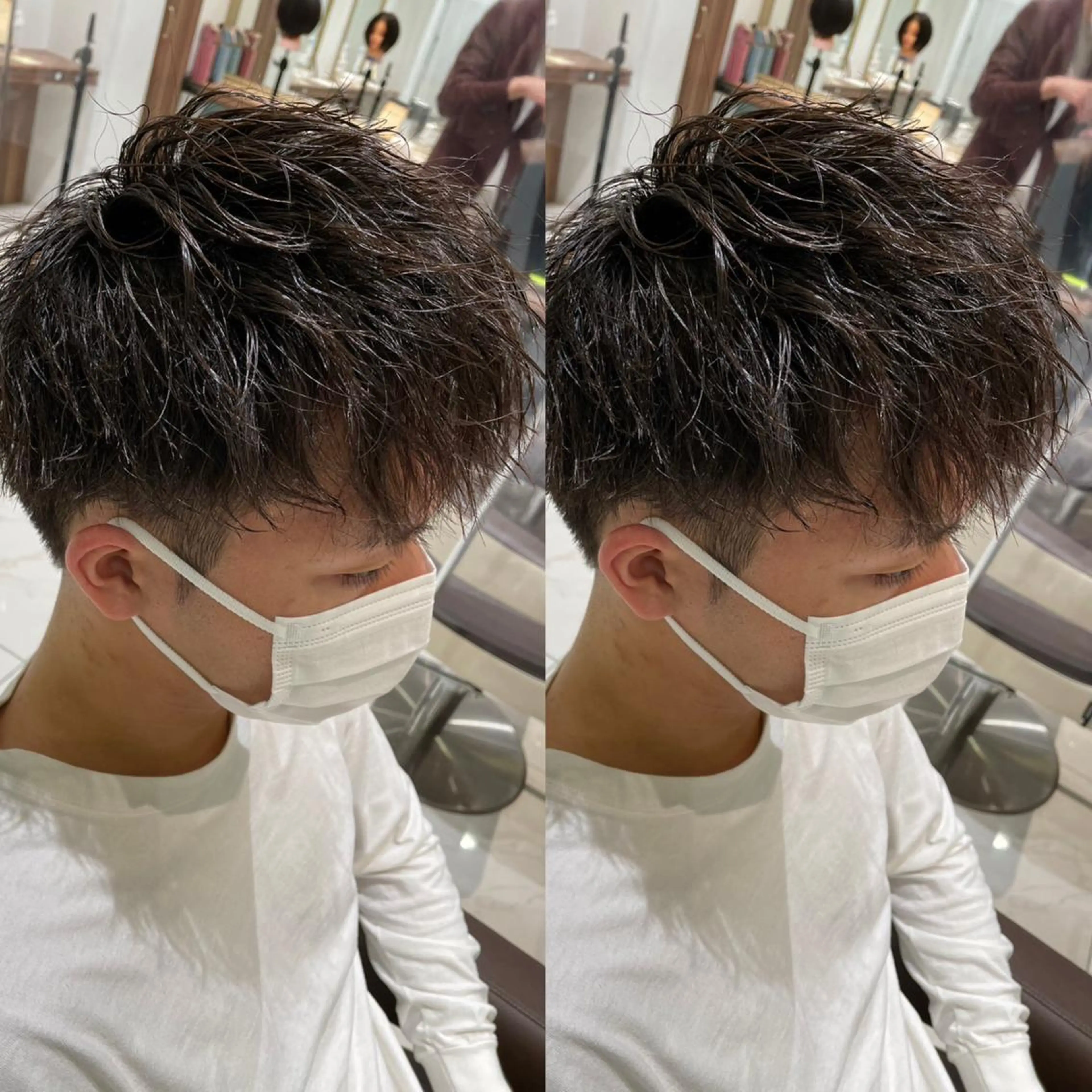 ショート パーマ メンズ カット 盛れる韓国ヘア♡ 🌻鈴木花🌈のヘアスタイル