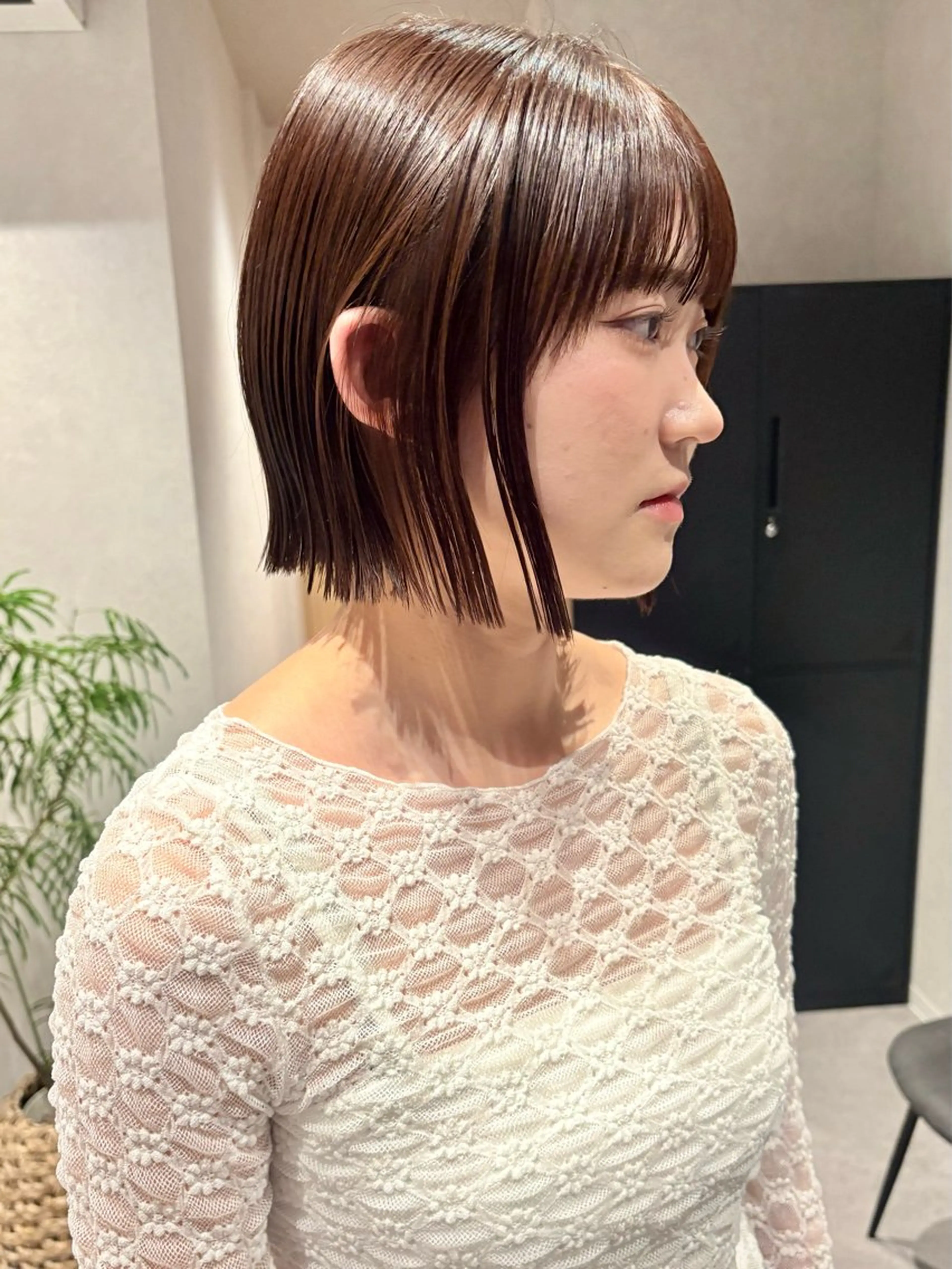 ショート 切りっぱなしボブ ショートボブ ボブ ショートヘア 縮毛矯正 カット 縮毛矯正 トリートメント 【ボブ/個室サロン】 癒し空間mimuraのヘアスタイル