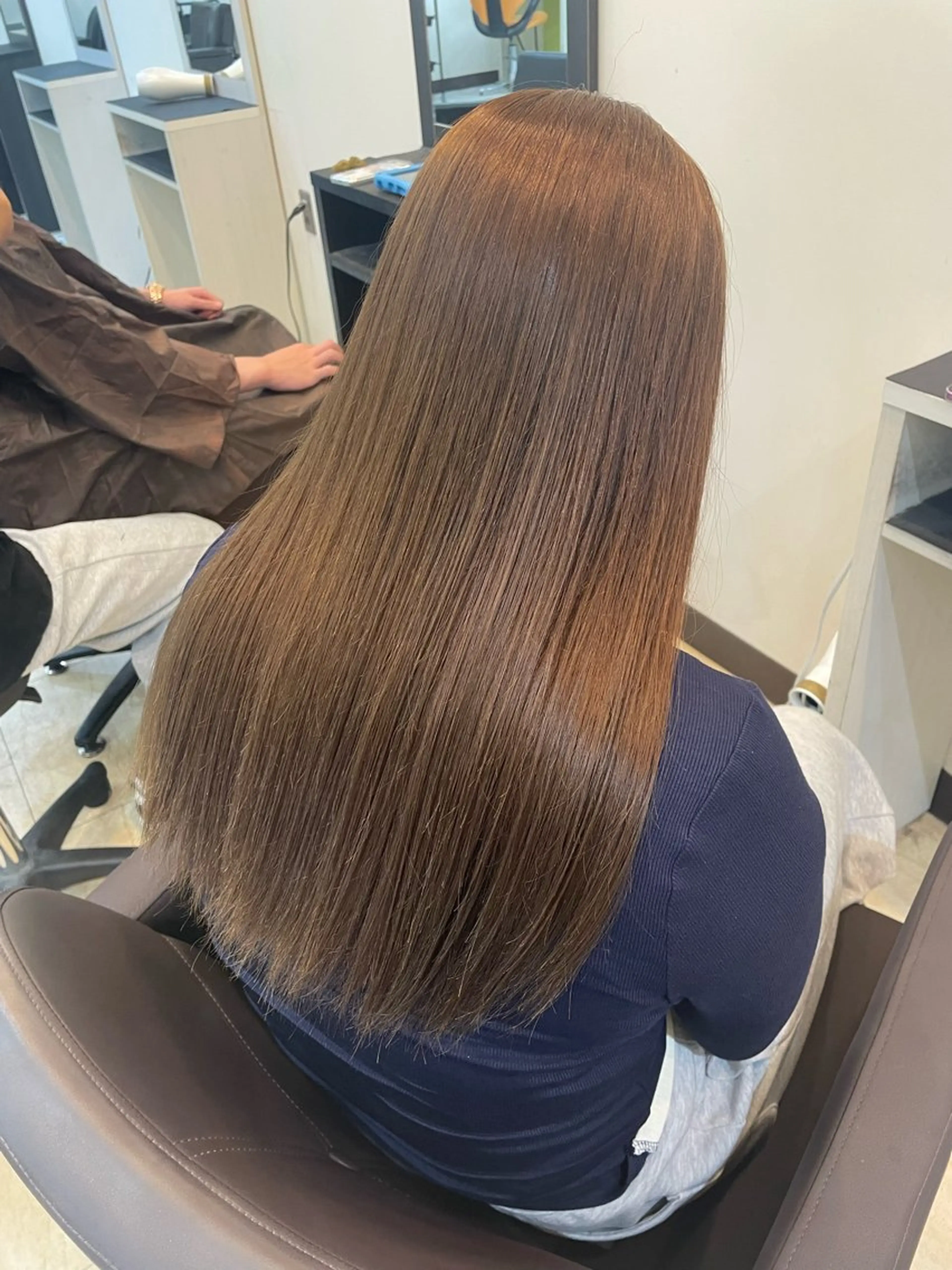 ロング ヘアカラー トリートメント 奥野碧🌈艶髪 /ダメージレスカラーのヘアスタイル