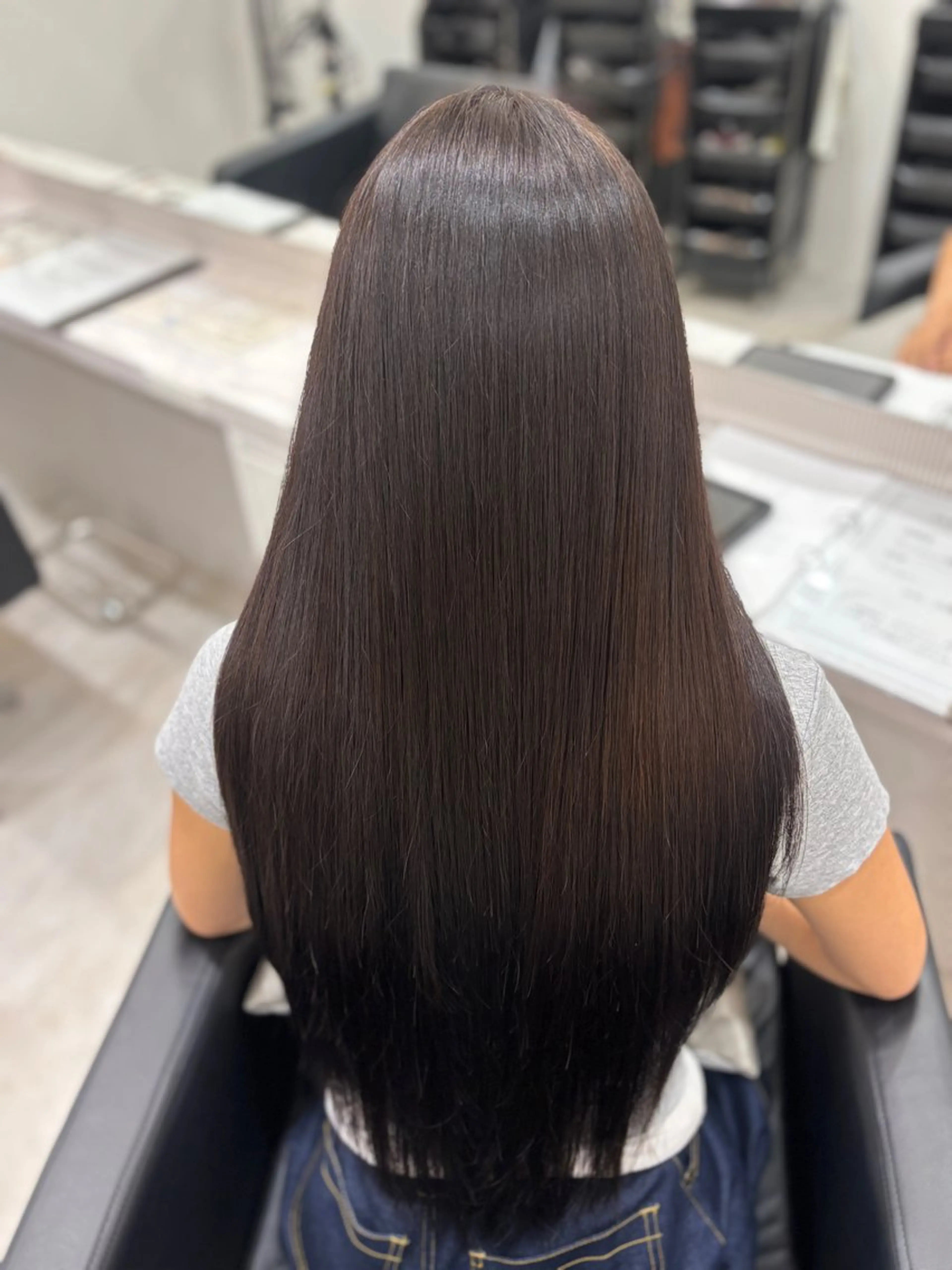 ロング 縮毛矯正 縮毛矯正 冨江 弘貴のヘアスタイル