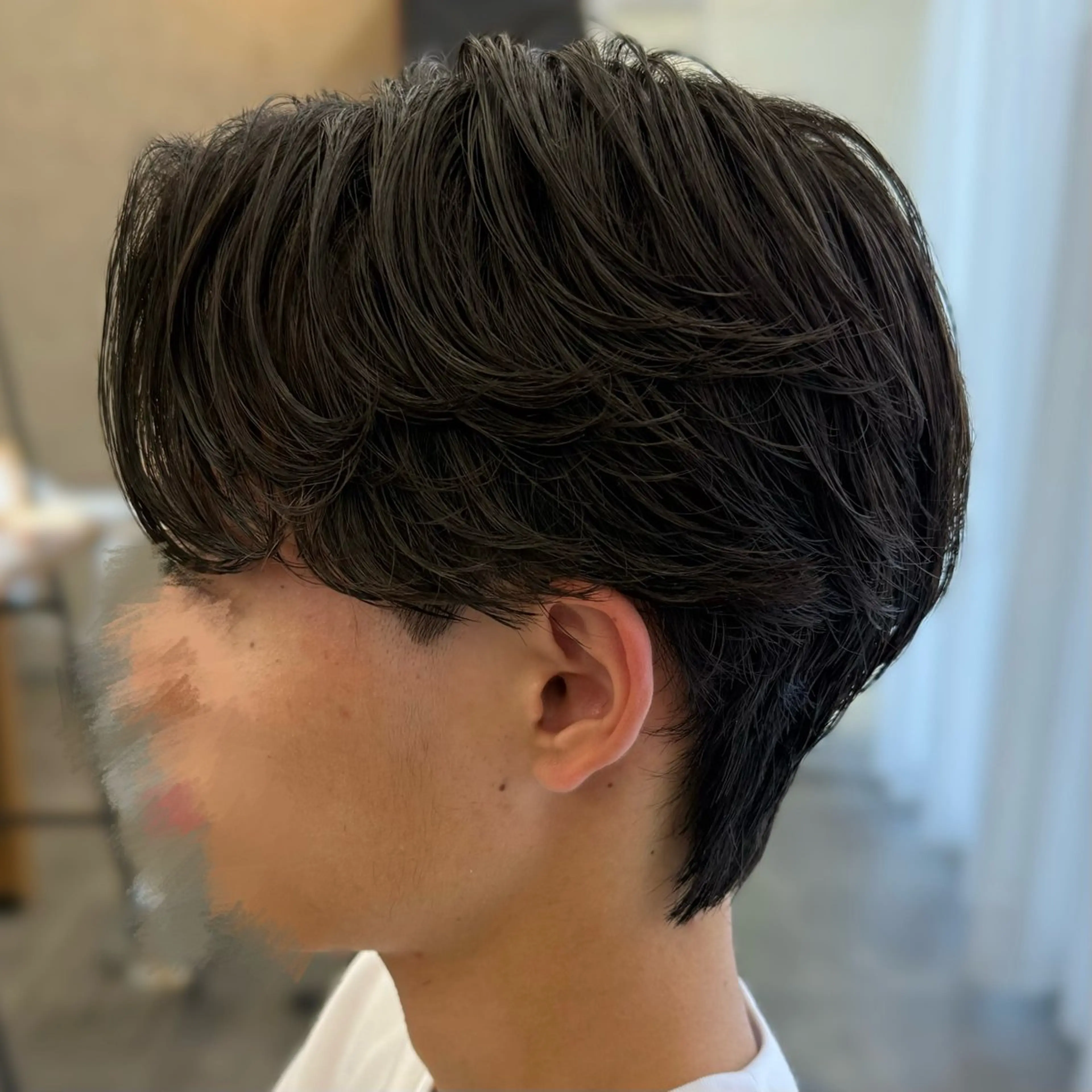 パーマ メンズ センターパート フェザーパーマ メンズパーマ ニュアンスパーマ カット パーマ  楓🍁COQU ✂︎men's限定のヘアスタイル