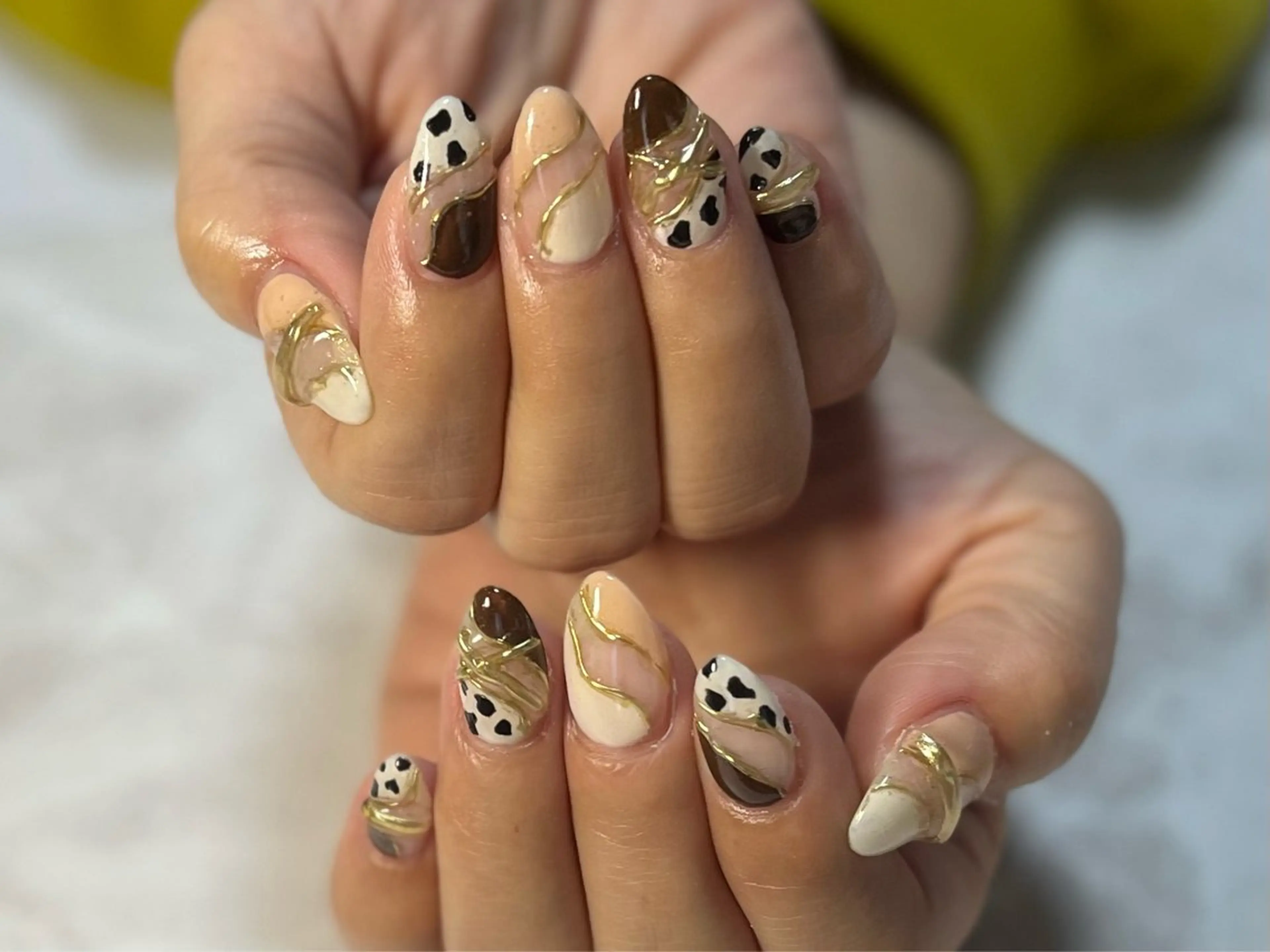 ネイル アニマル柄 フットネイル ニュアンスネイル シンプルネイル 春ネイル nail fufla ♡yamane♡のネイルデザイン