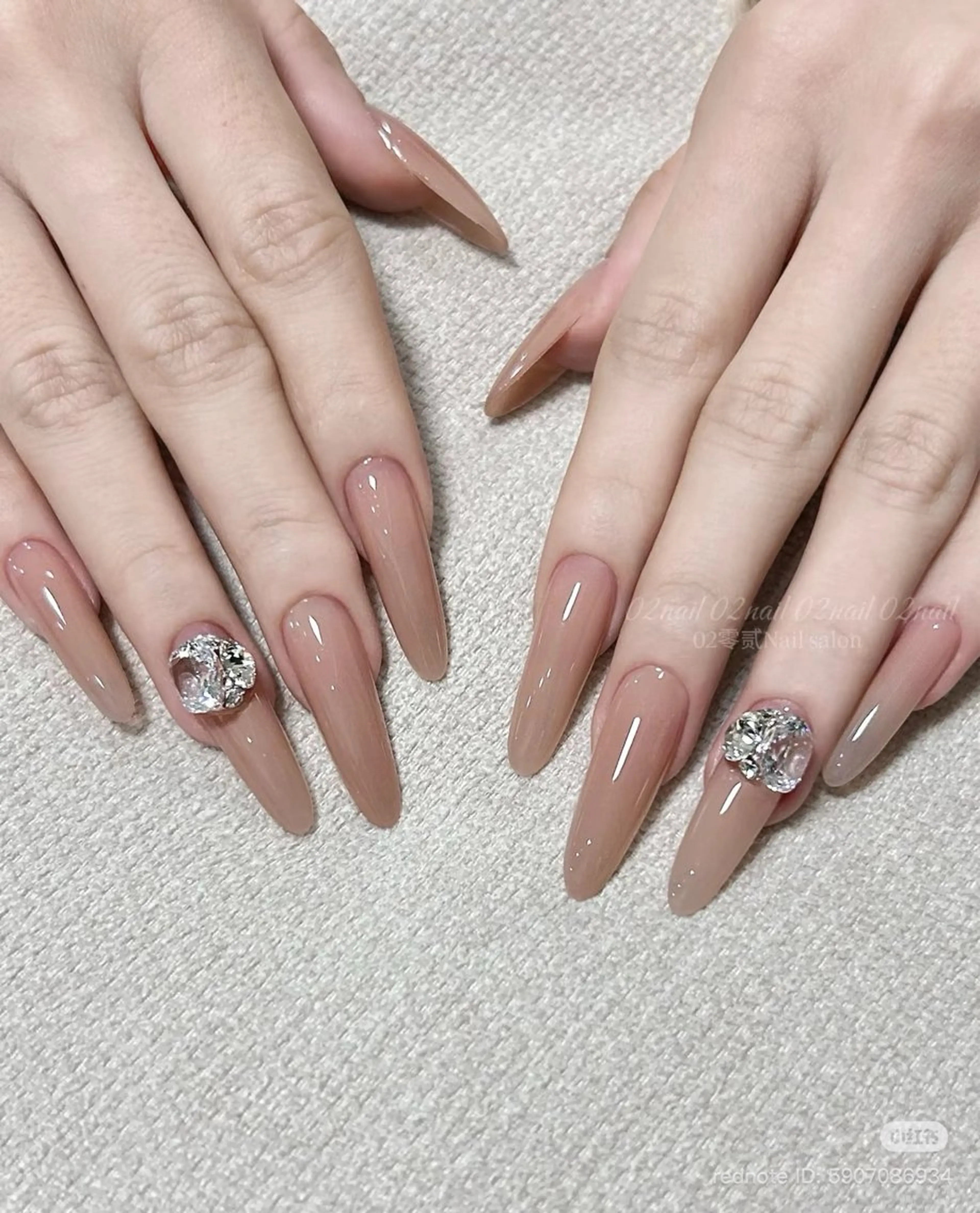 ネイル オーロラネイル チークネイル 長さ出し フットネイル フレンチネイル ハンドネイル J&C Nail Salon吉祥寺所属・Yu  Ki ネイルのネイルデザイン