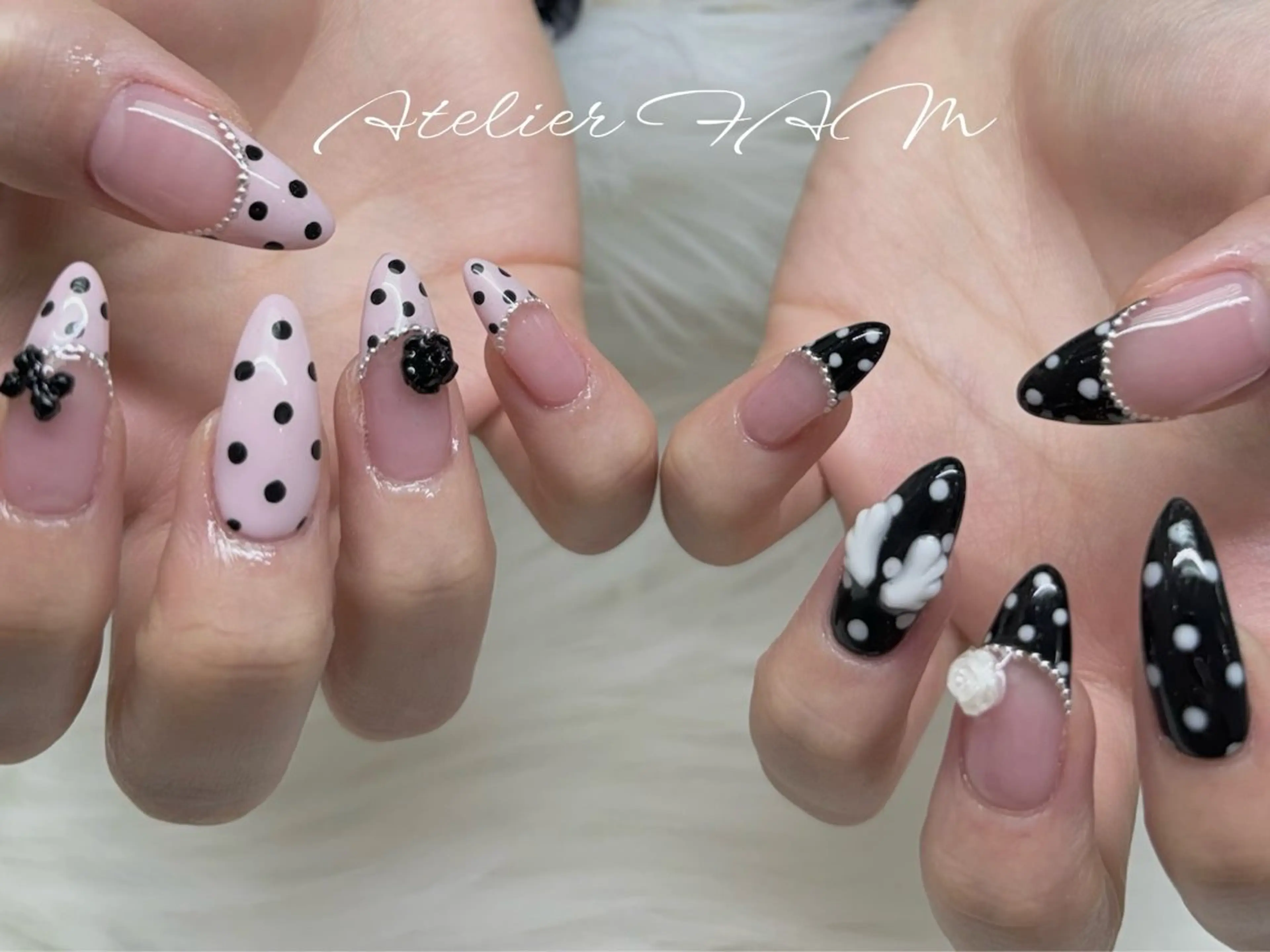 セミロング ハンドネイル nail&eyelashsalon atelier fam上本町店所属・アトリエ FAMのネイルデザイン