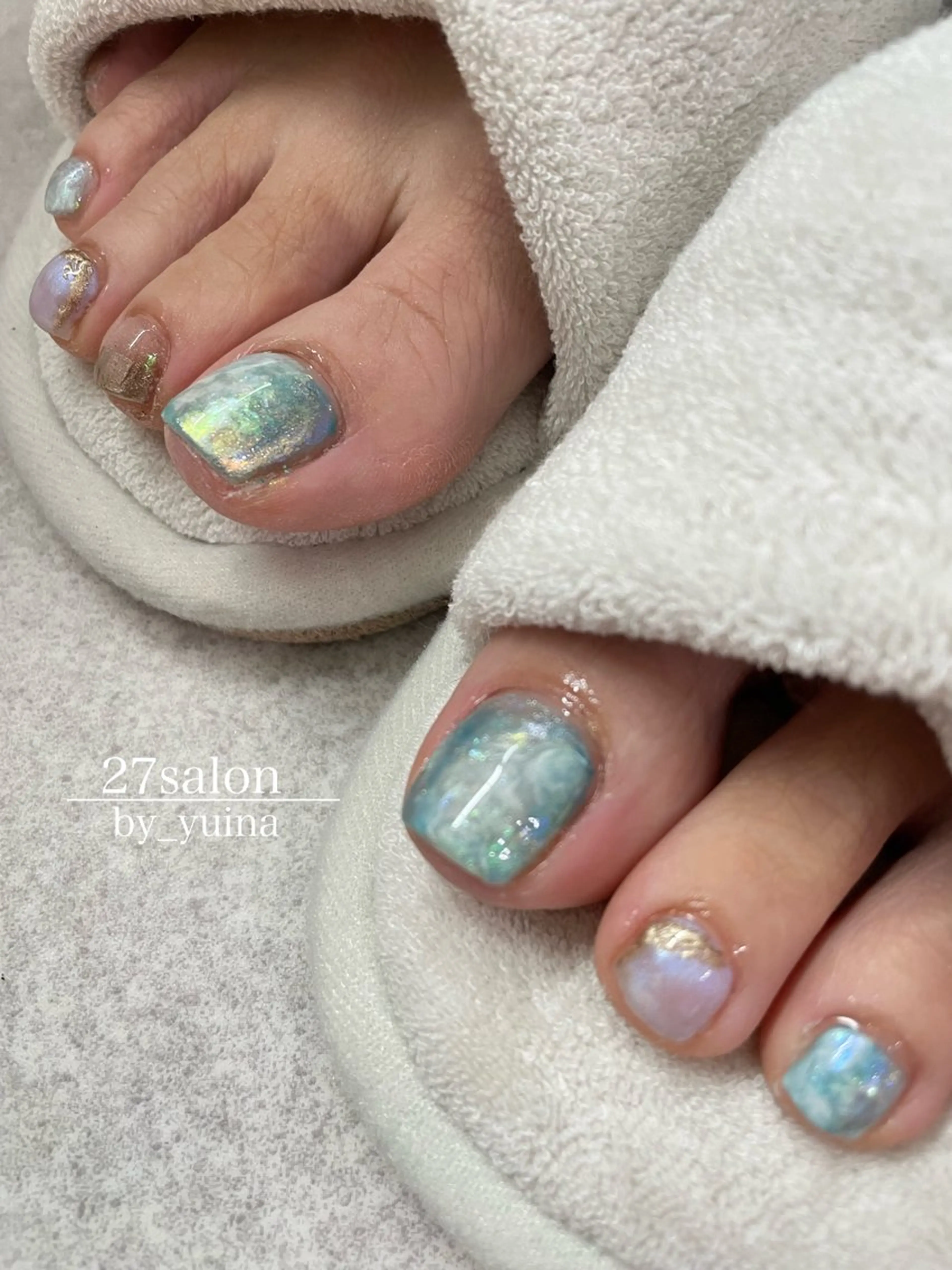 ネイル フットネイル ニュアンスネイル フットネイル 27salon yuinaのネイルデザイン