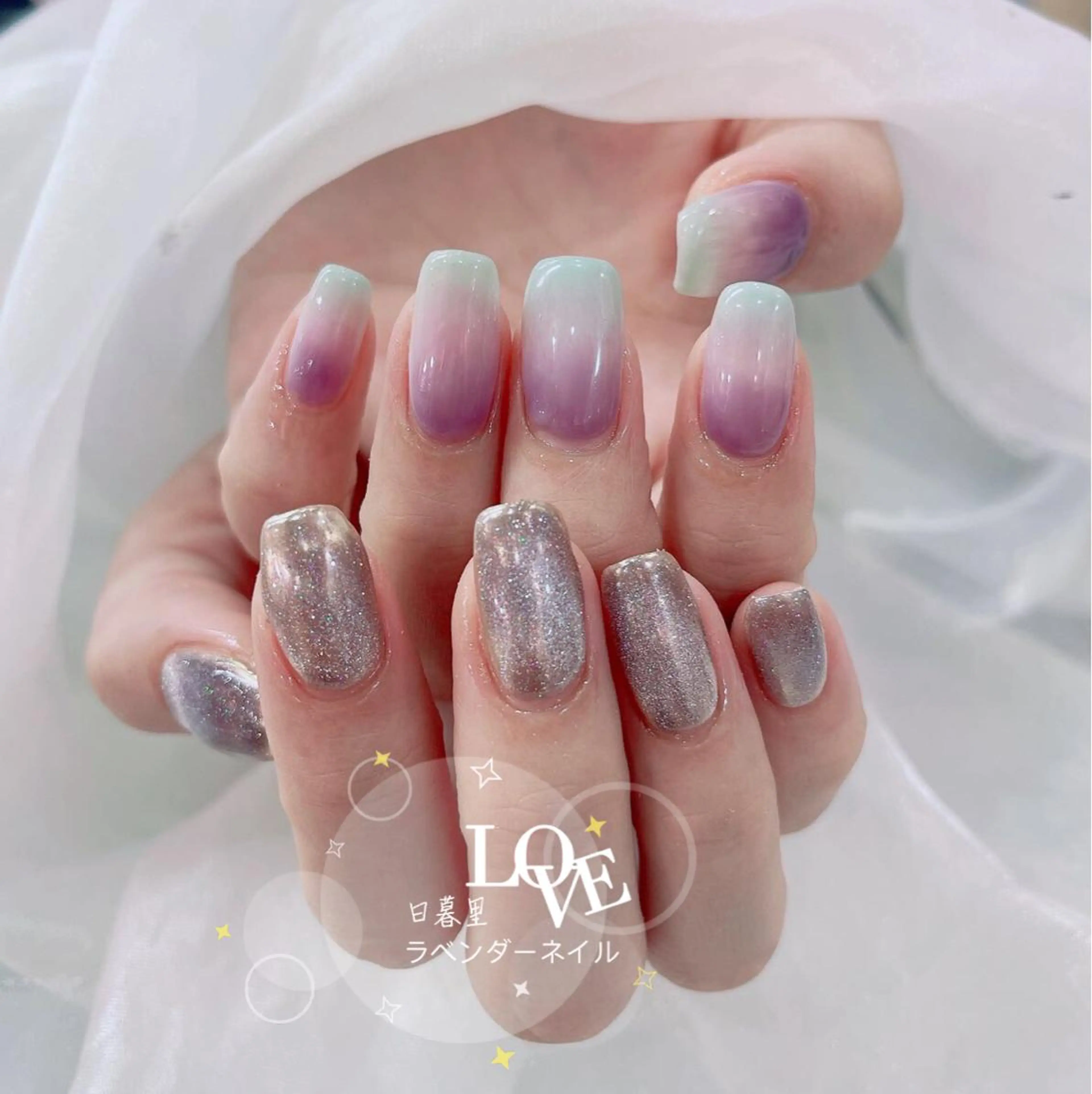 ネイル ラベンダー💖日暮里 ルル💖ネイルのネイルデザイン