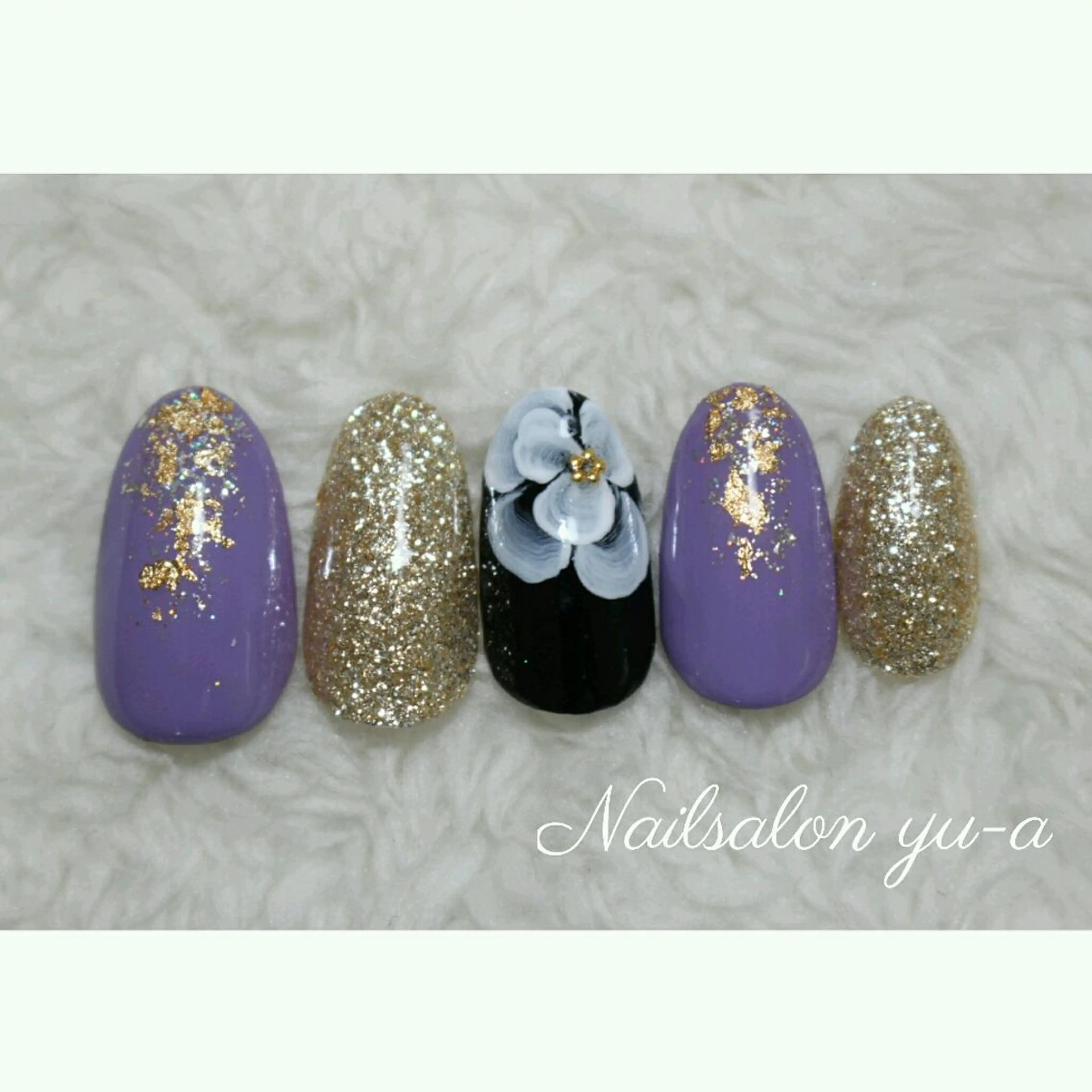 ネイル 成人式 ハンドネイル yu-a☆   柏ネイルのネイルデザイン