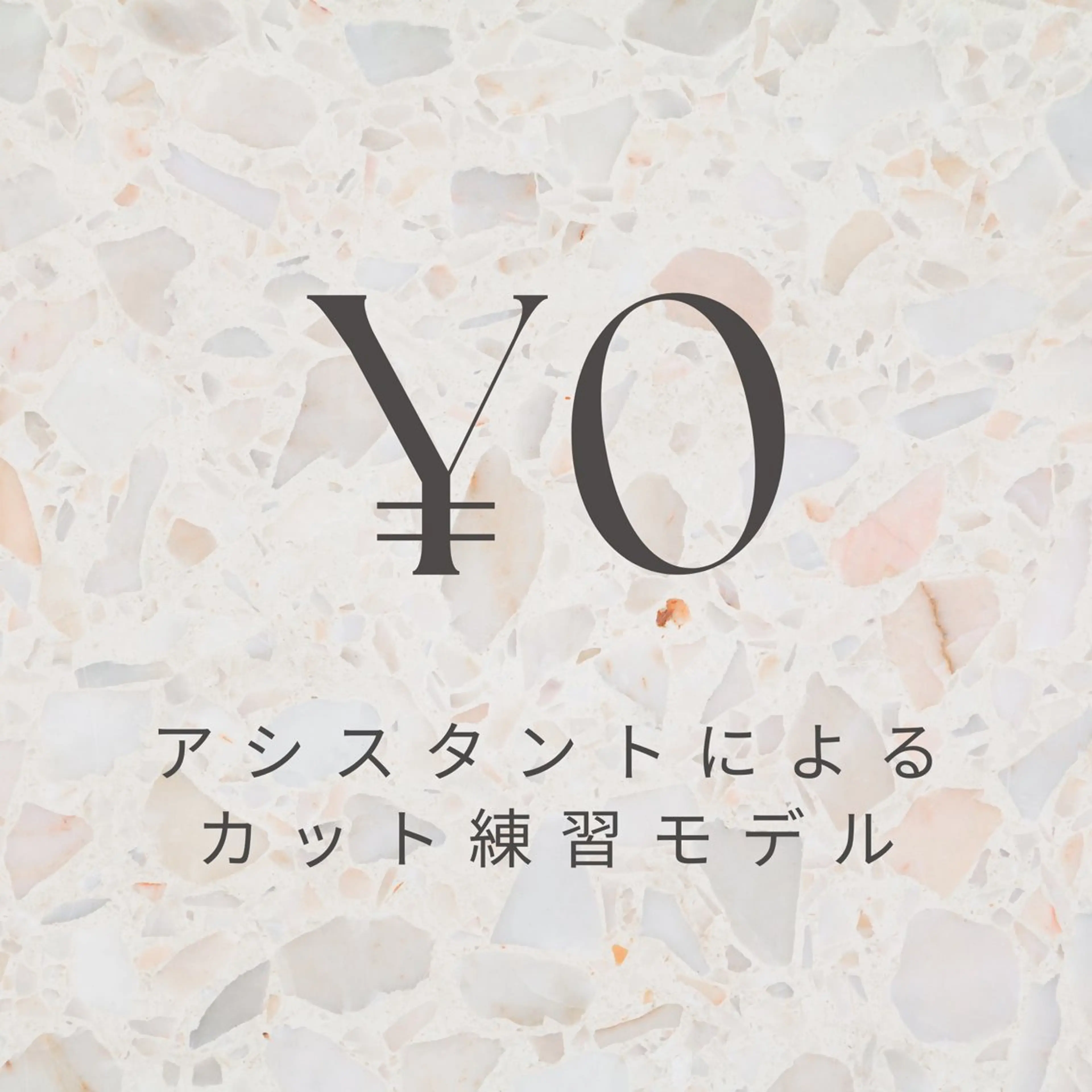 アシスタントによるカット練習モデル【毛先カット&毛量調整のみ】の写真