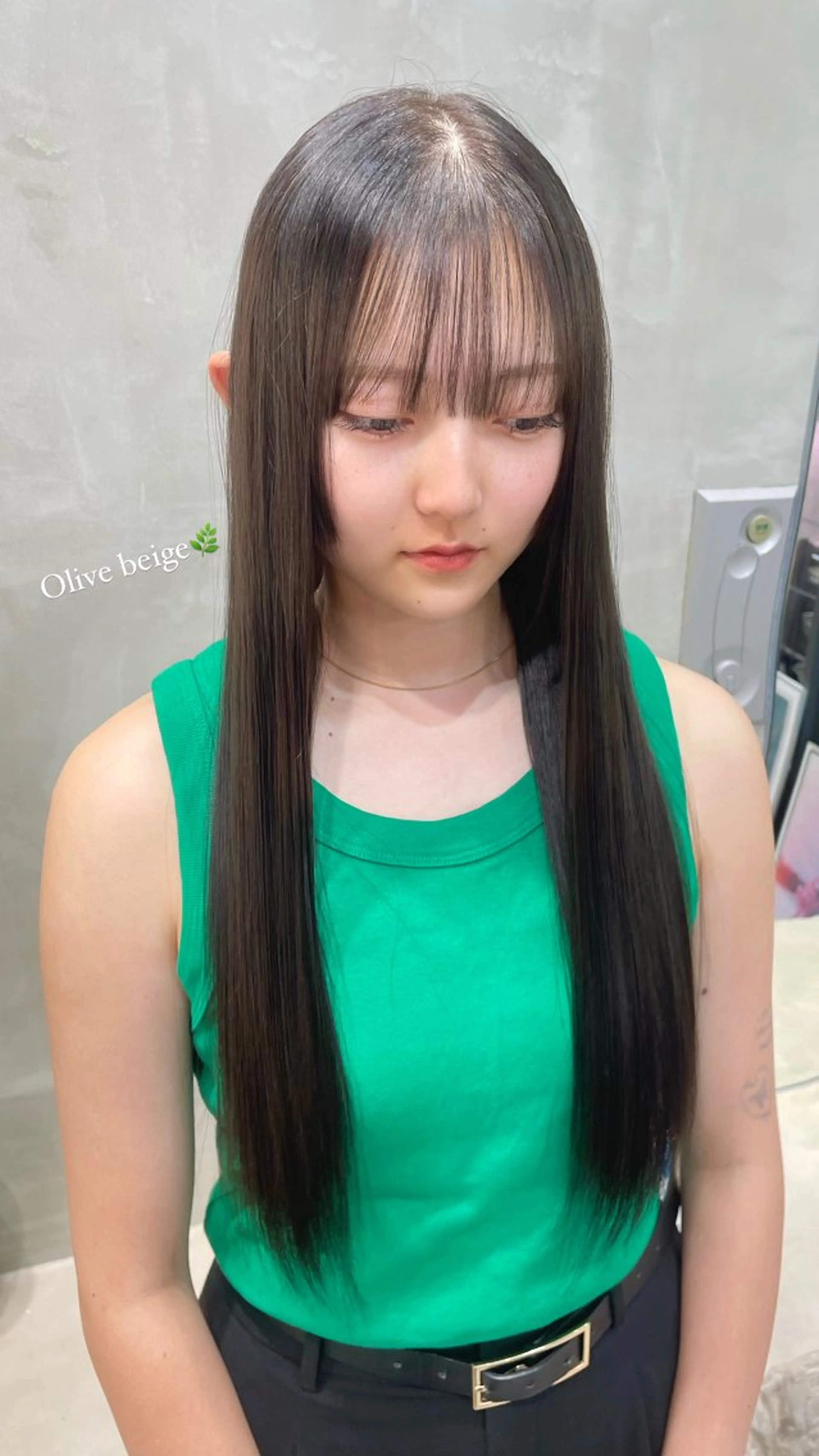 ロング カラー カノン/透明感カラー /酸性ストレートのヘアスタイル