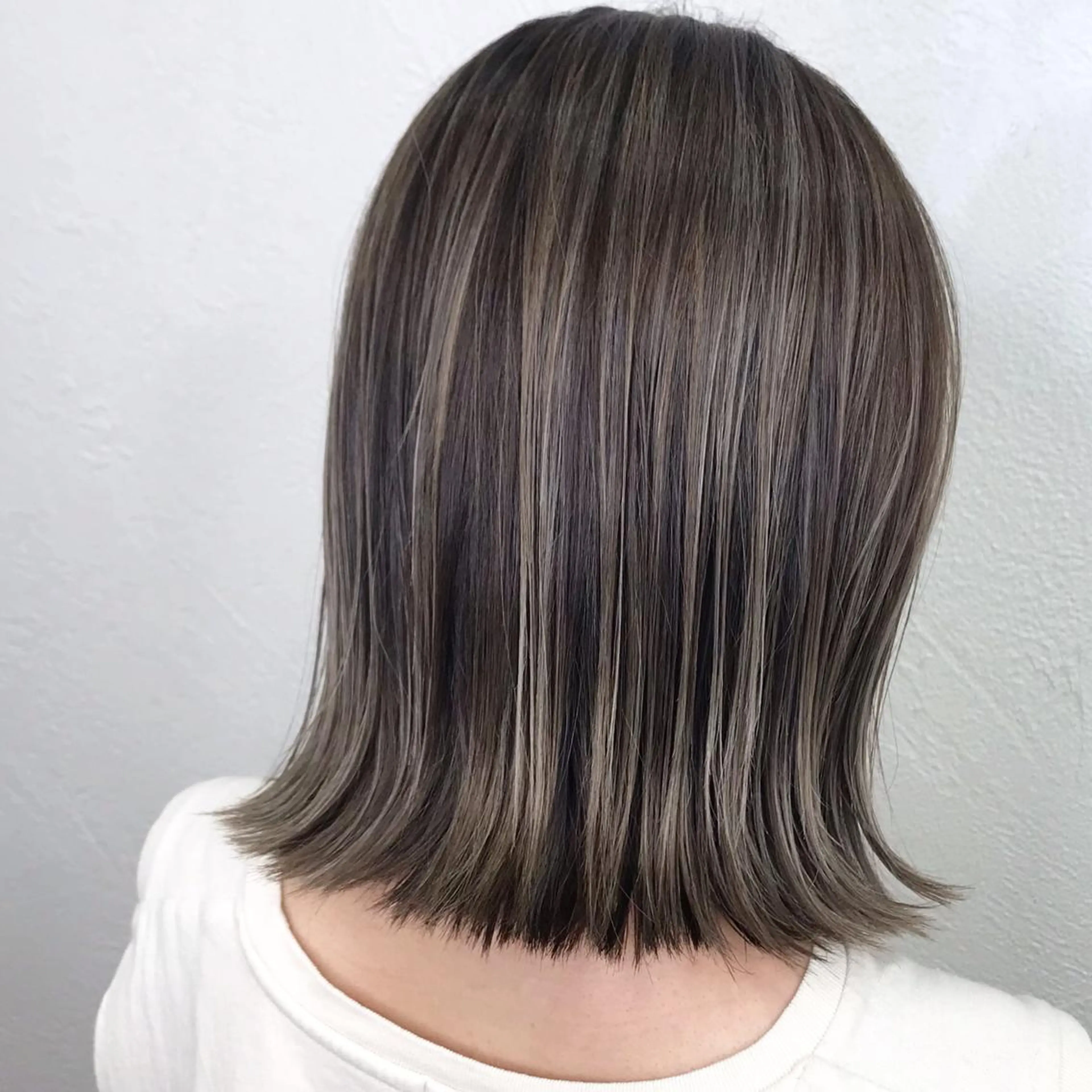 ミディアム カラー グレージュ ハイライトカラー ハイライト 樽見 浩司のヘアスタイル