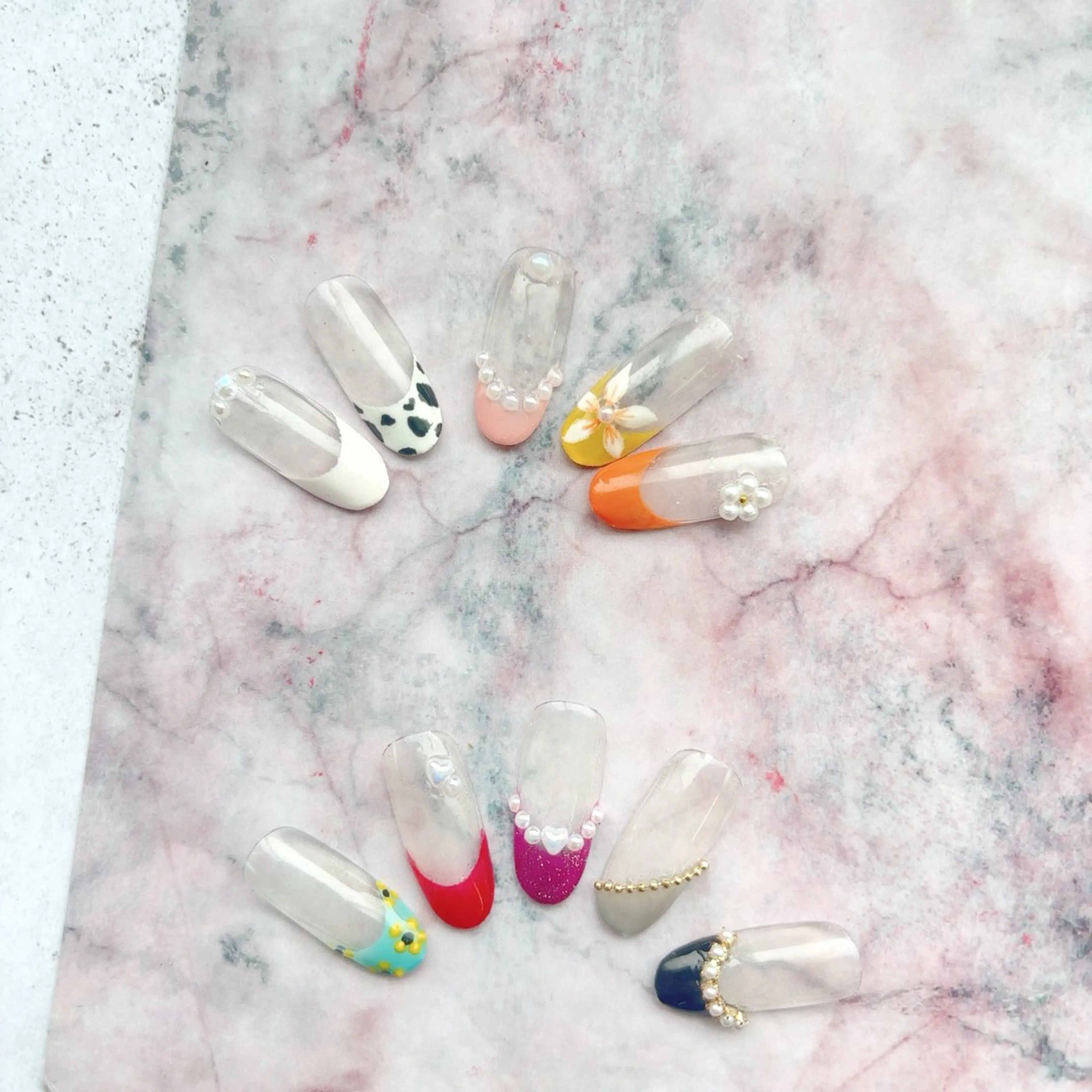 ネイル アートネイル フレンチネイル さとう ゆめかのネイルデザイン