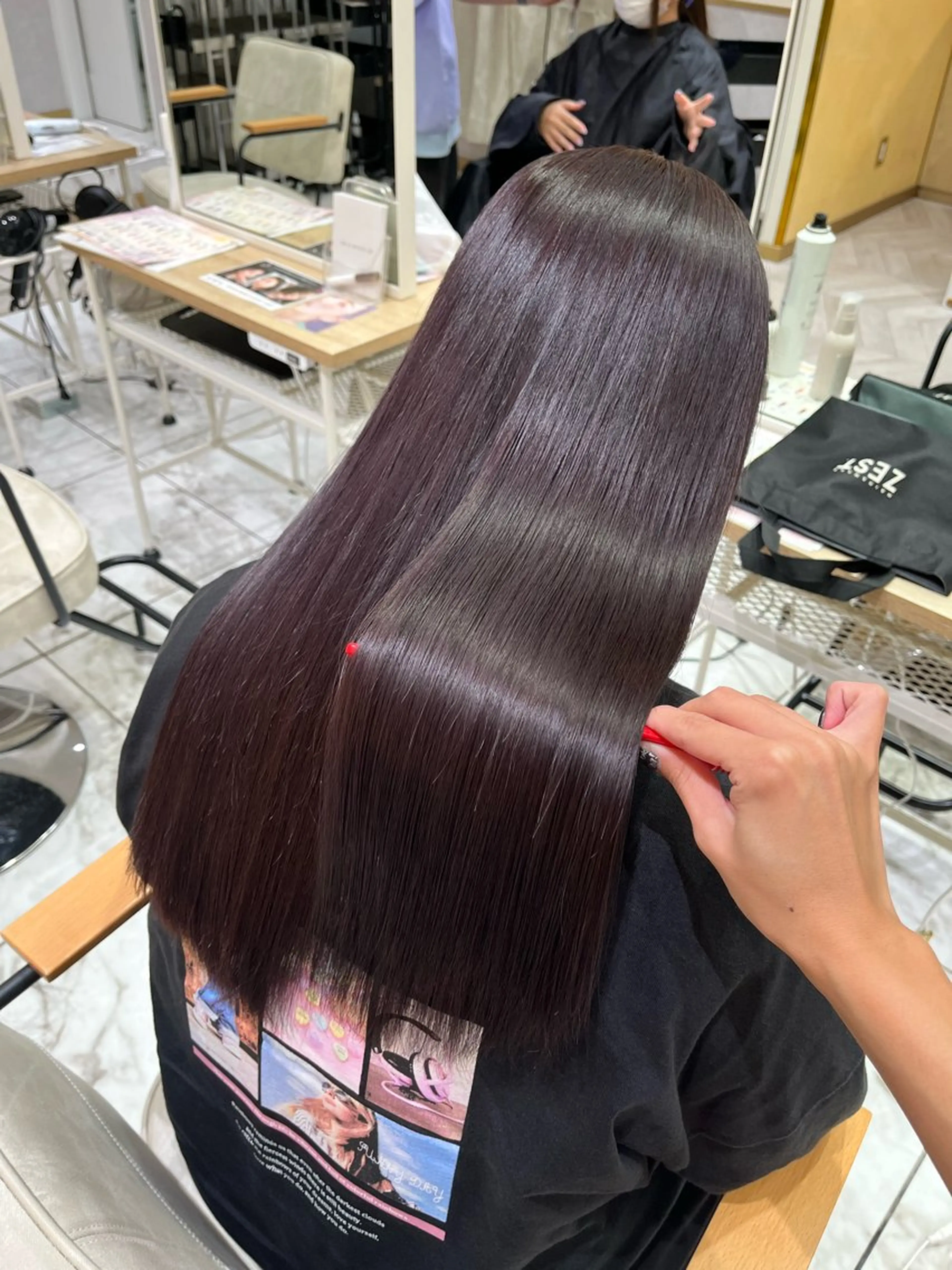 ロング カラー 髪質改善 トリートメント ∴Sanae. ∴ トータルビューティーのマツエク・マツパデザイン