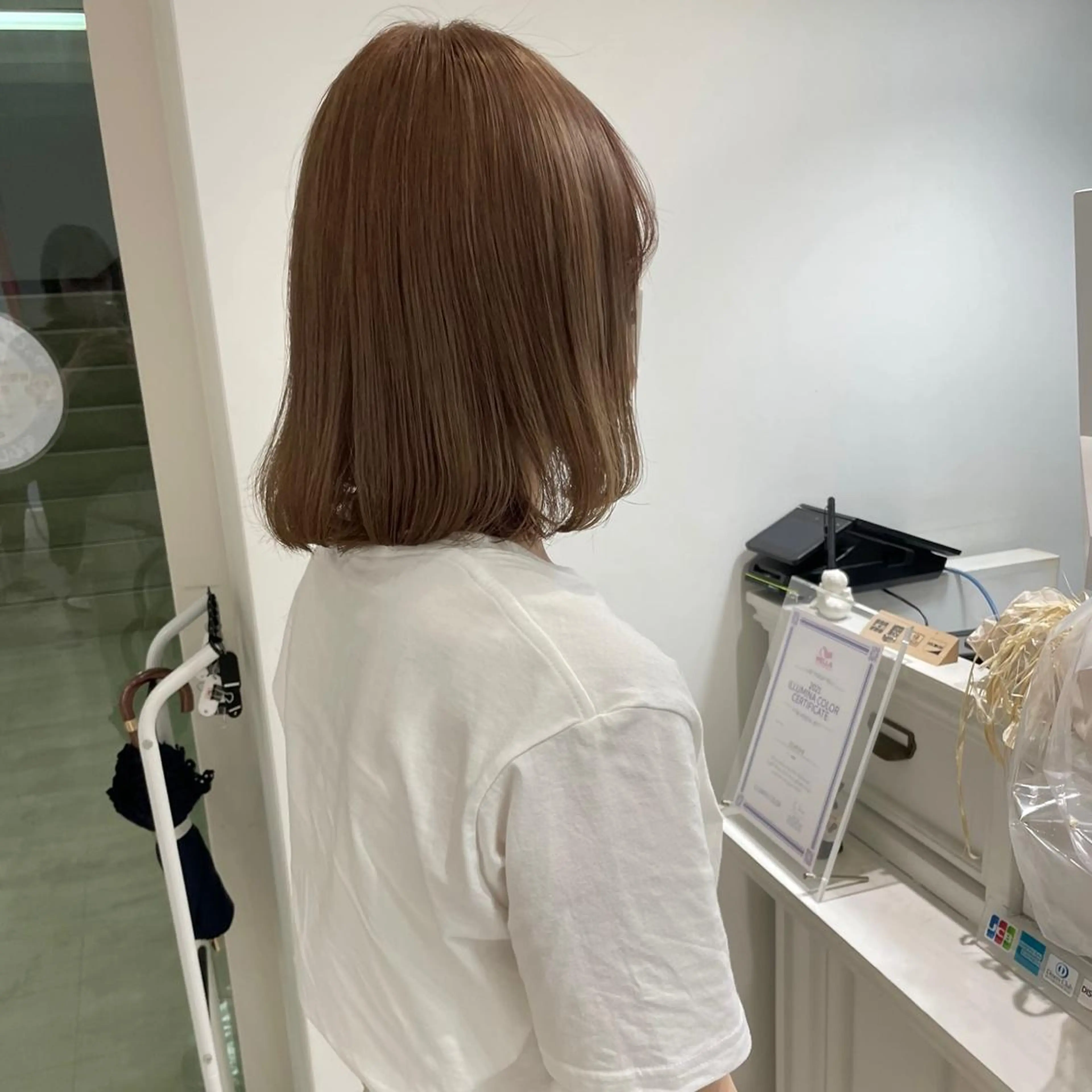 ショート カラー ベージュカラー ブリーチ ラベンダーカラー ヘアアレンジ/ 暖色🩵hazukiのヘアスタイル