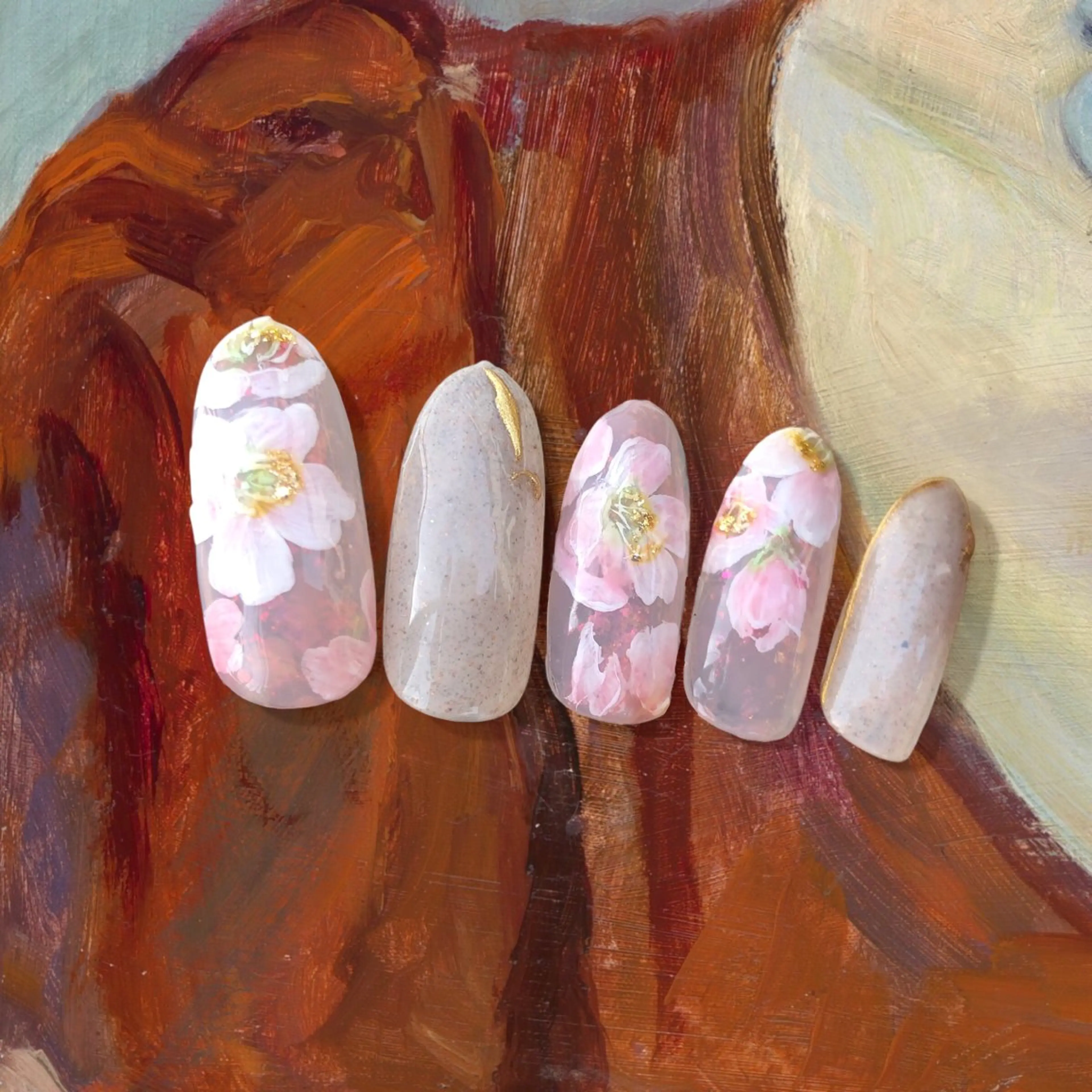 ネイル 桜ネイル 入学式 フラワーネイル 卒業式 春ネイル nail _anpのネイルデザイン