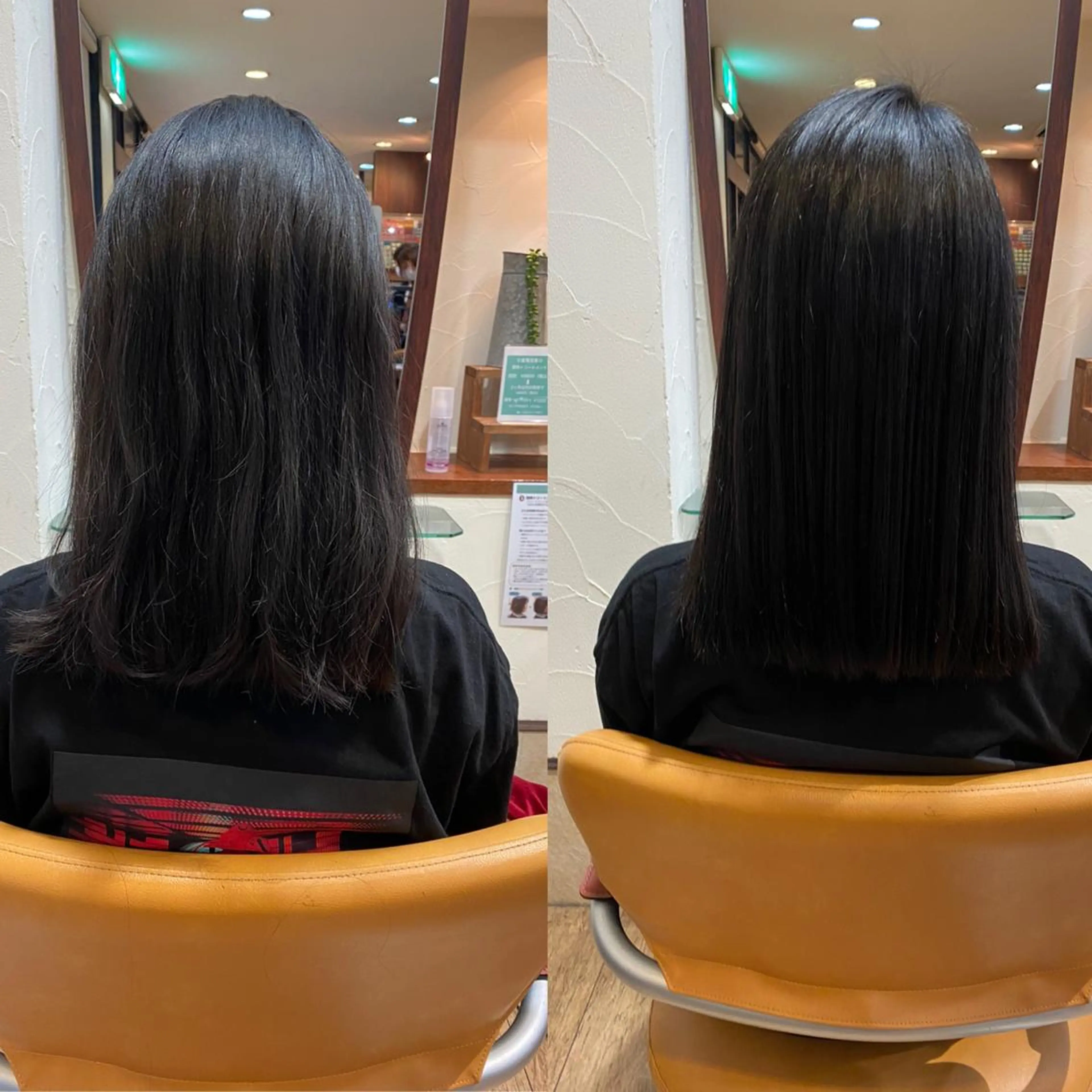 セミロング 髪質改善 トリートメント 酸熱トリートメント サプリームヘア 飯田みち瑠のヘアスタイル