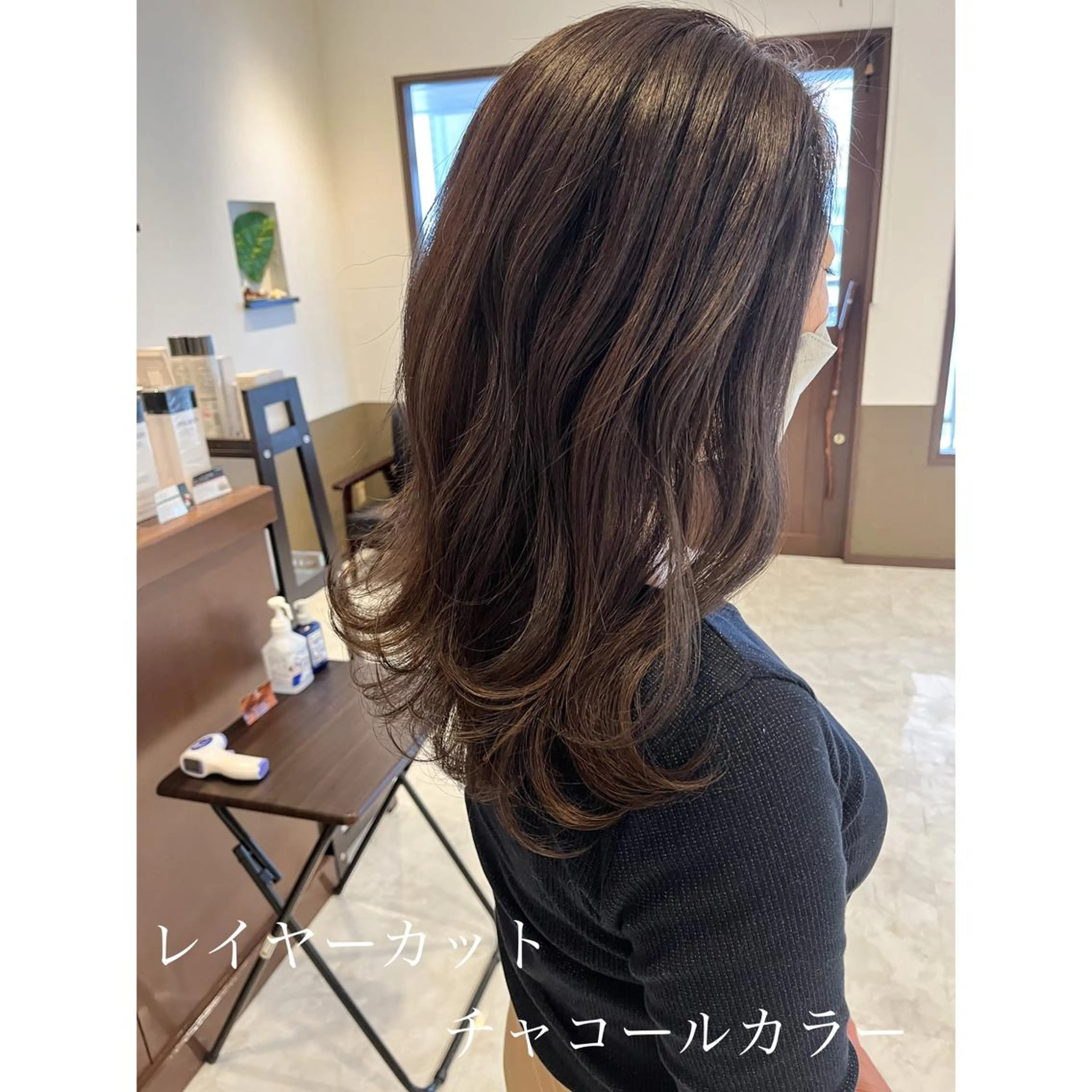 セミロング カラー 坂井田 浩樹のヘアスタイル
