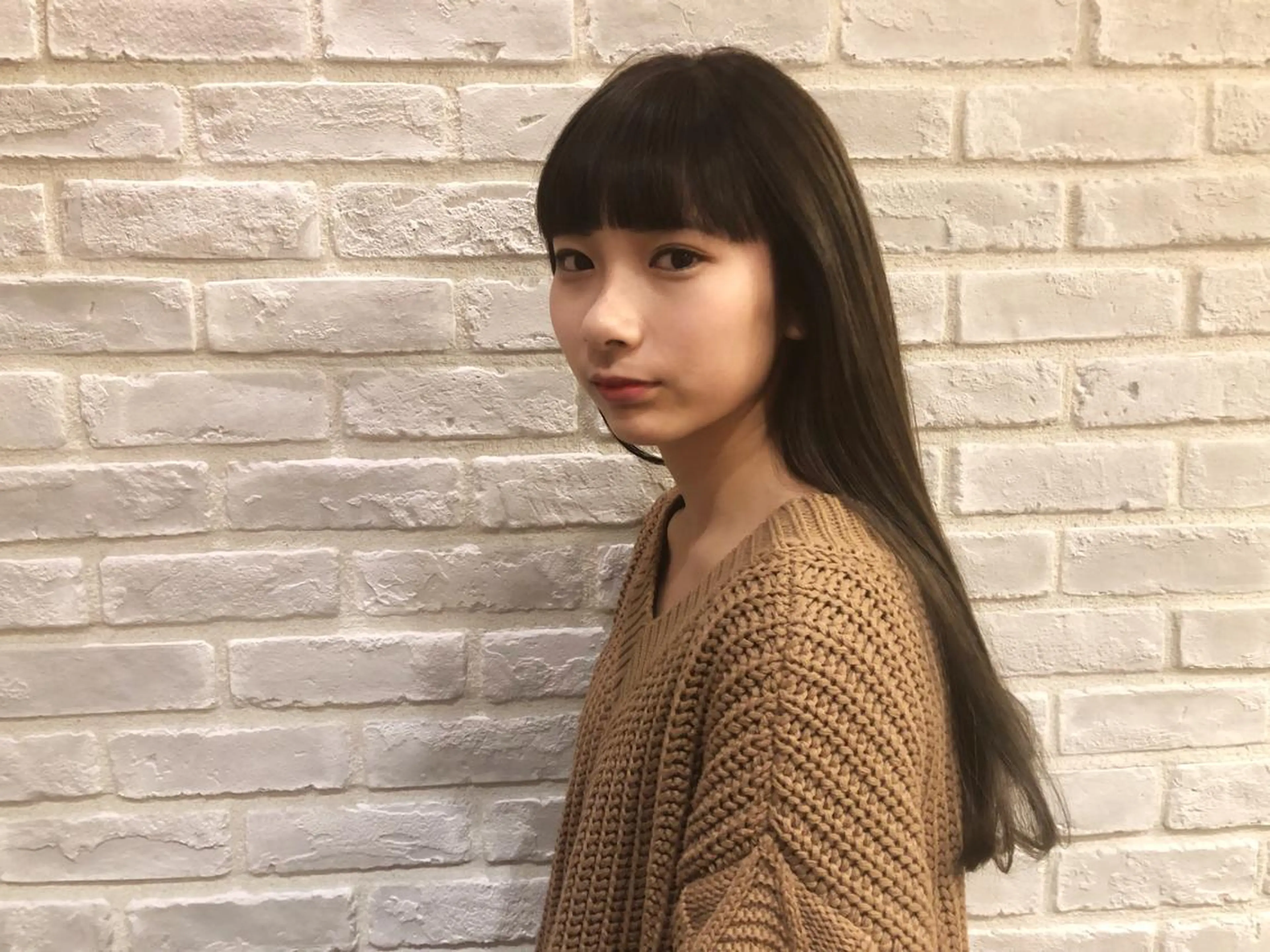 ロング カラー パーマ ヘアアレンジ 藤井 菜緒のヘアスタイル