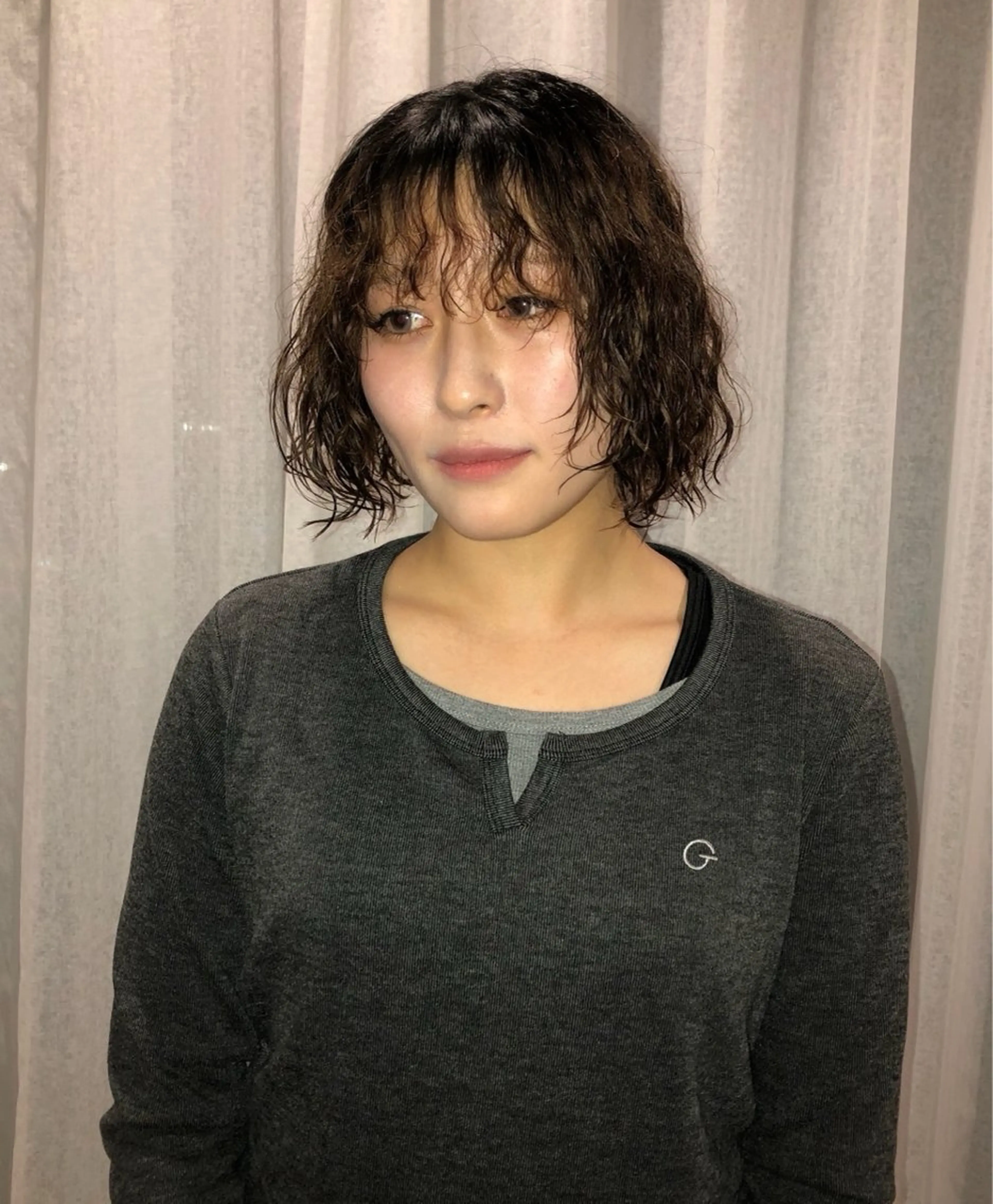 ミディアム パーマ ミディアムパーマ パーマ トリートメント るか 🍀のヘアスタイル