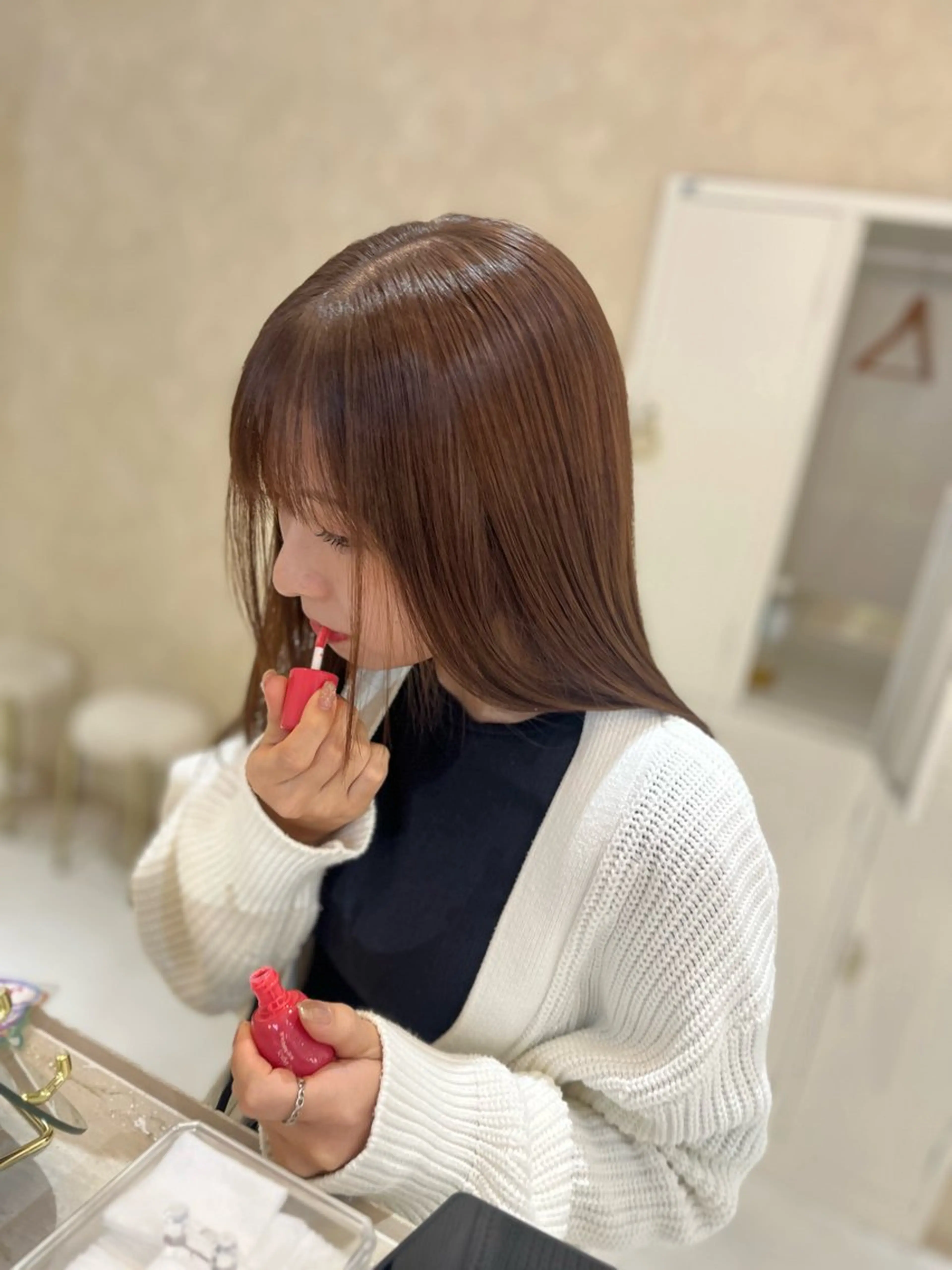 ロング ヘアカラー トリートメント nao🎀zina 透明感/艶髪のヘアスタイル