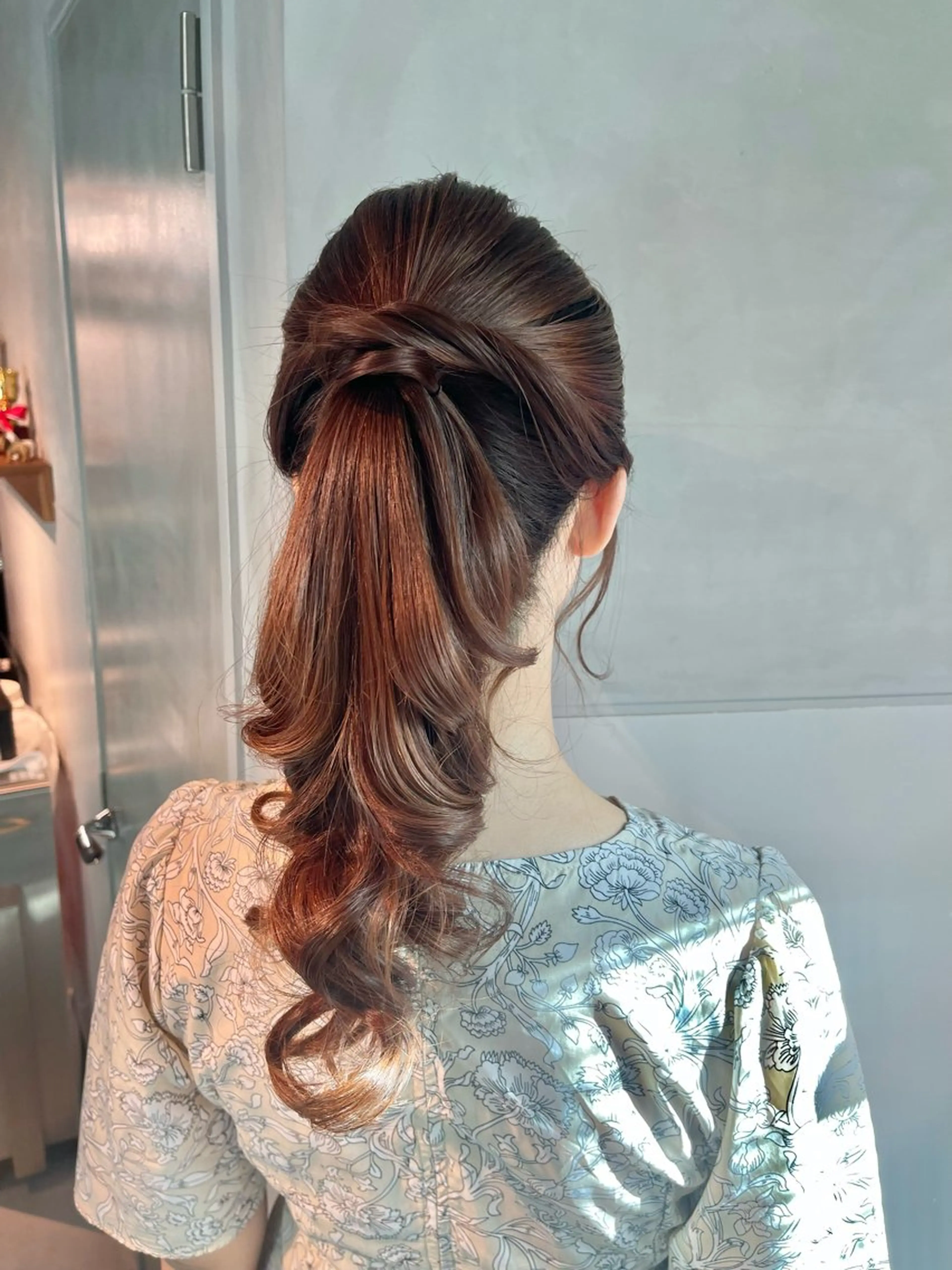 ヘアアレンジ ポニーテール 結婚式・ブライダル 卒業式のヘアスタイル ヘアセット charm《銀座》 ヘアセット/縮毛矯正のヘアスタイル