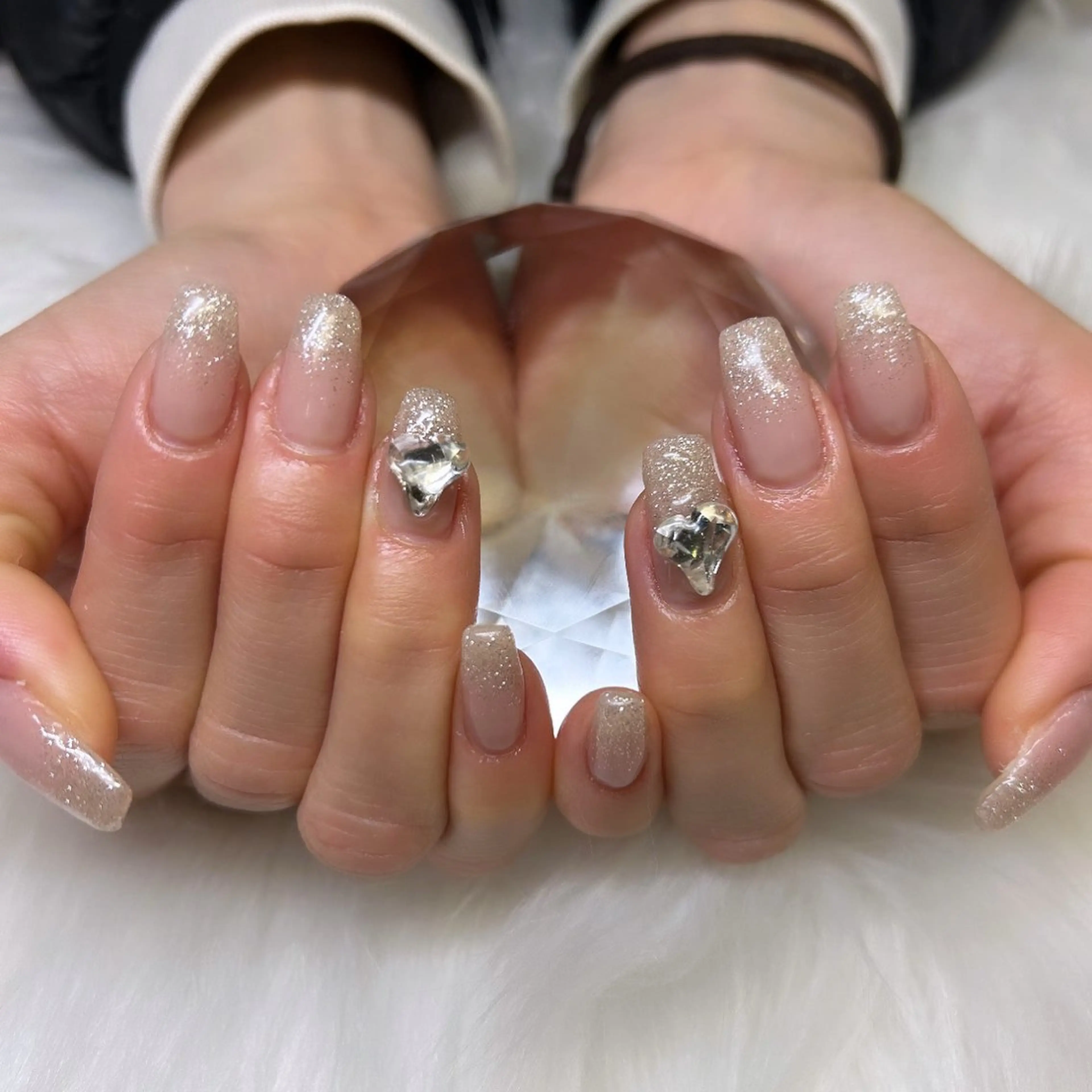 ネイル フラッシュネイル ラメ(グリッター) シンプルネイル salon AYAのネイルデザイン
