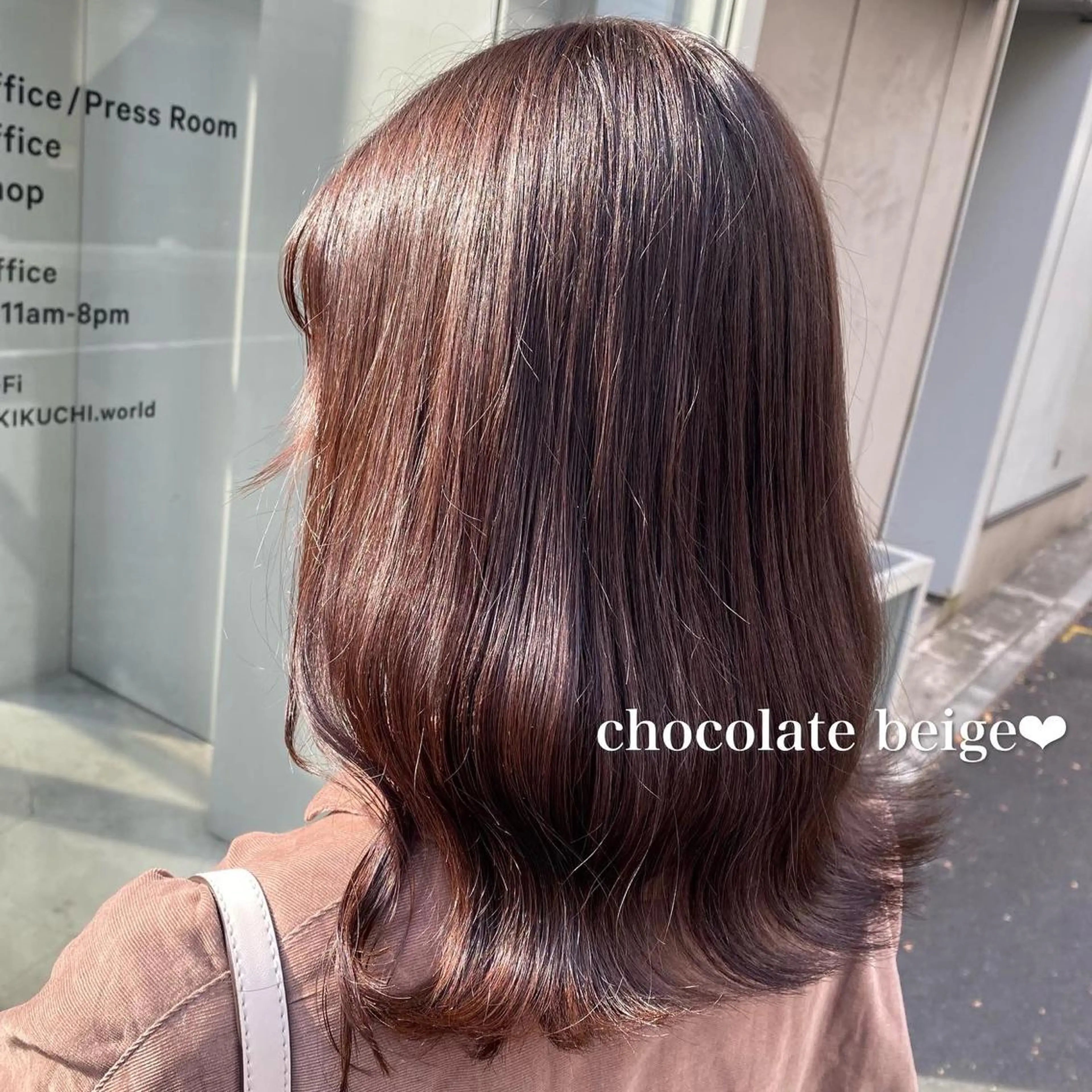 セミロング ブリーチなし暖色 💗AKARI💗のヘアスタイル