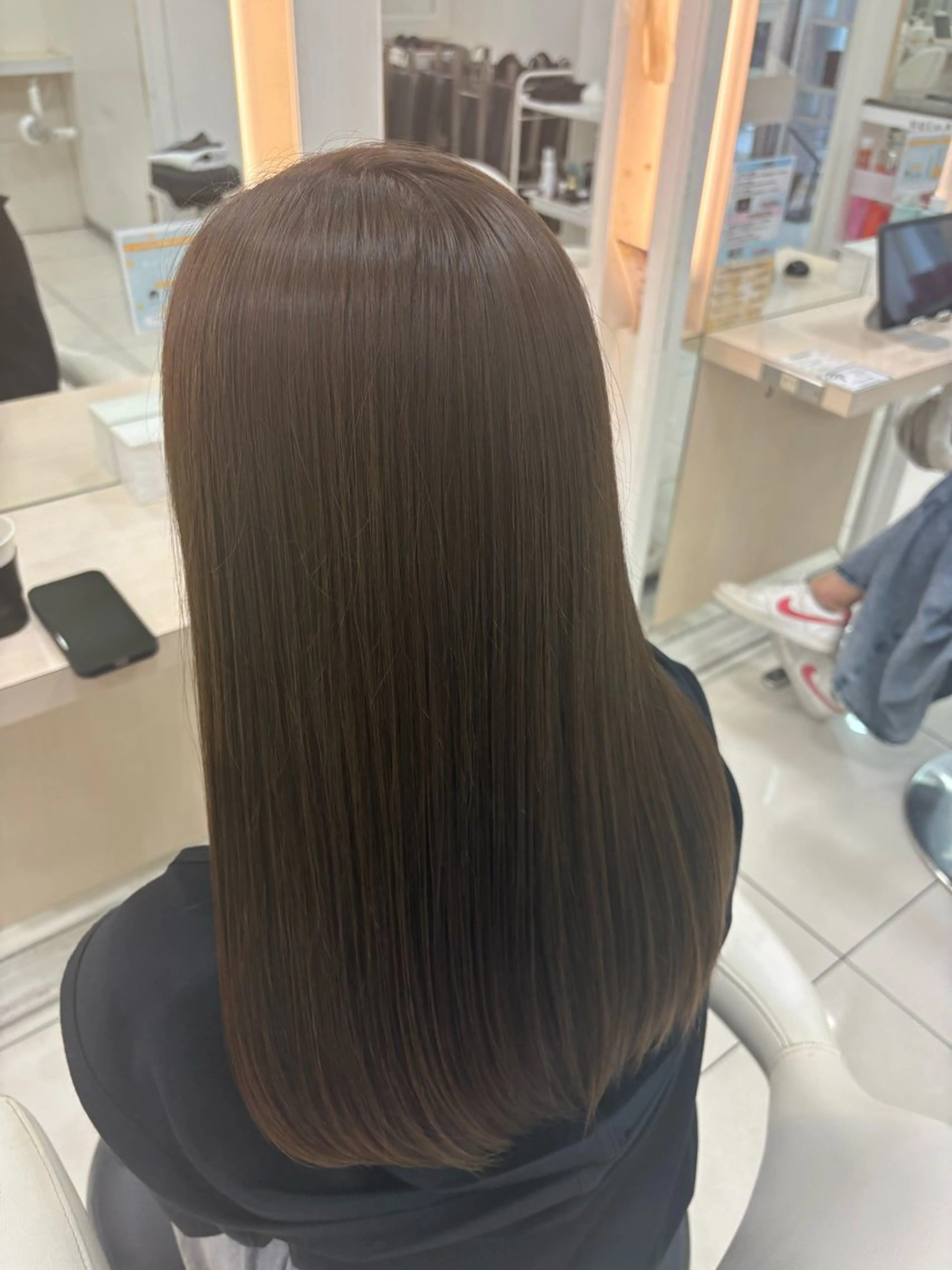 ロング カラー ショートボブ バレイヤージュ ベージュカラー ブリーチ ケアブリーチ 髪質改善/艶カラー/ メンズパーマ/鈴木のヘアスタイル