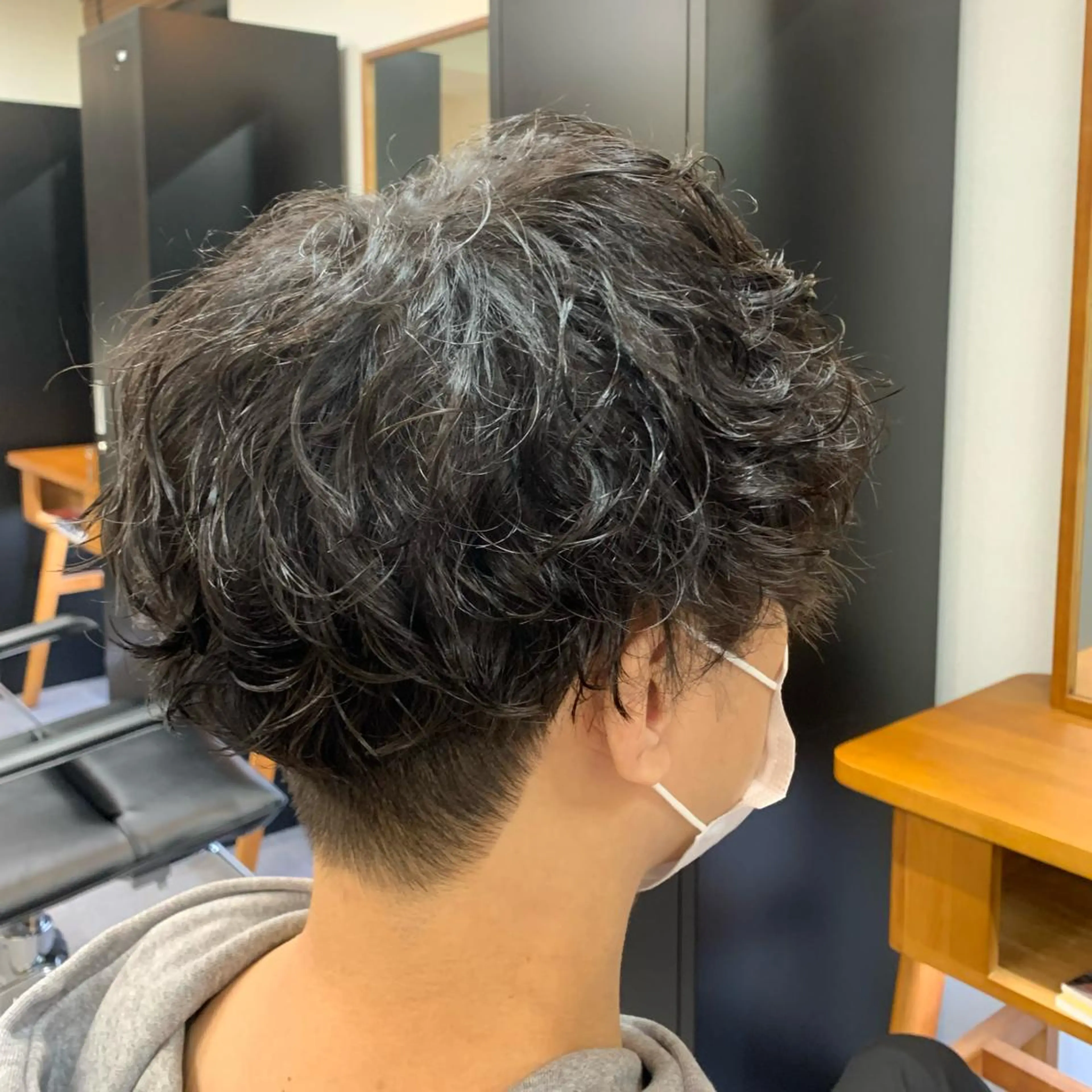 ショート パーマ メンズ カット パーマ メンズ特化美容師/ 藤戸 椋のヘアスタイル
