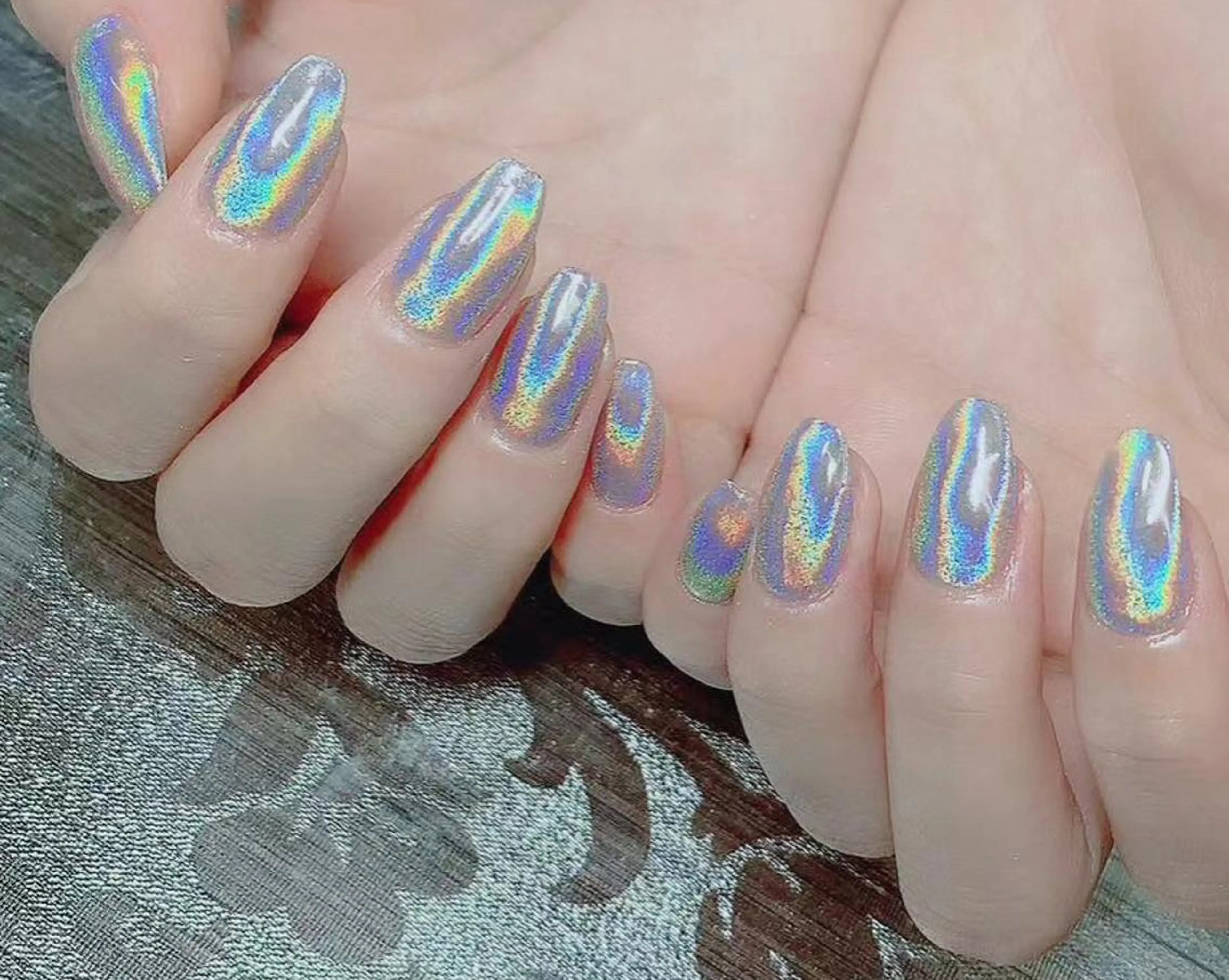 ネイル I-nailロング /ワンホン/キラキラのネイルデザイン