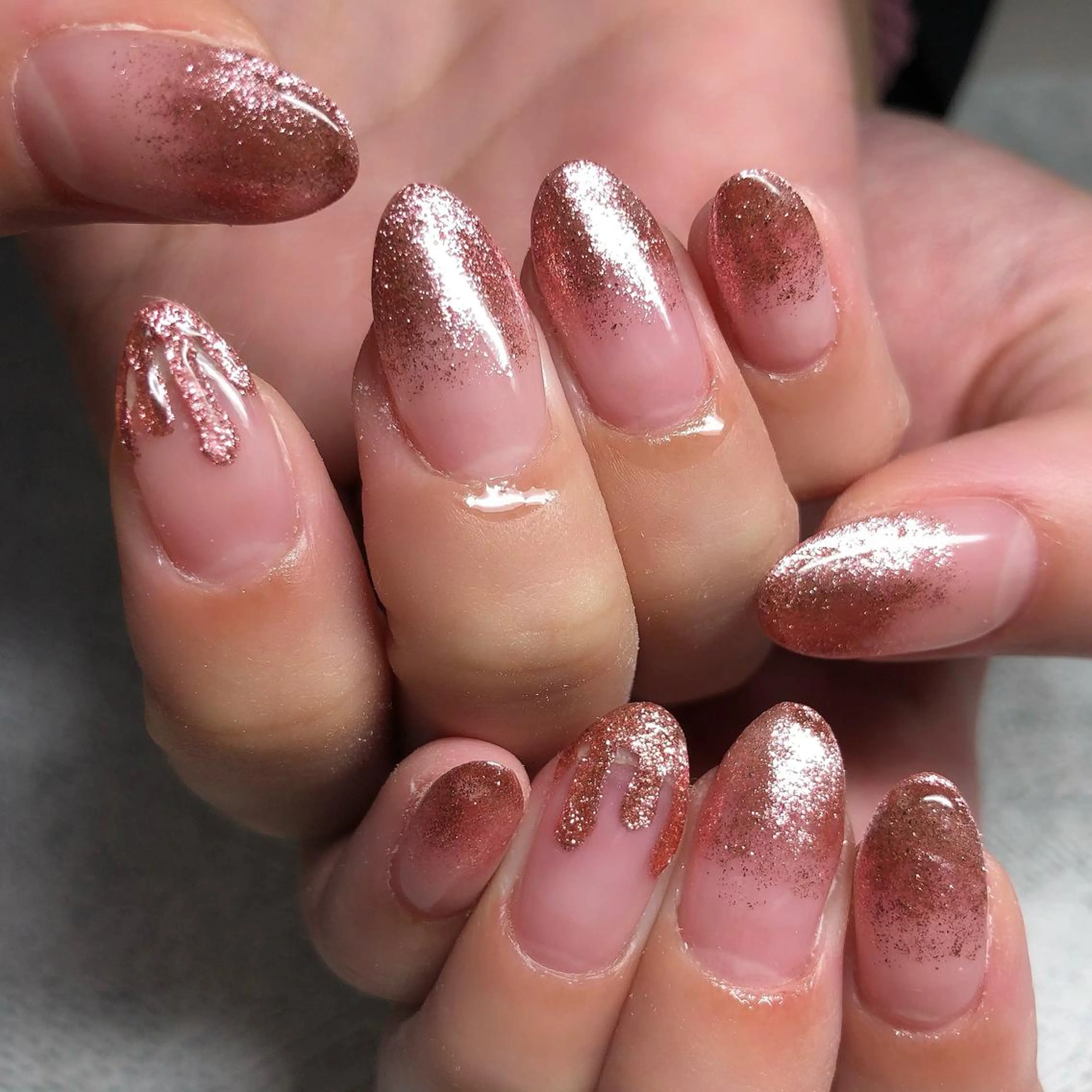 ネイル ラメ(グリッター) ラメグラデーション 持ち込み 【Yappy🌈】 💖P-tanaのネイルデザイン