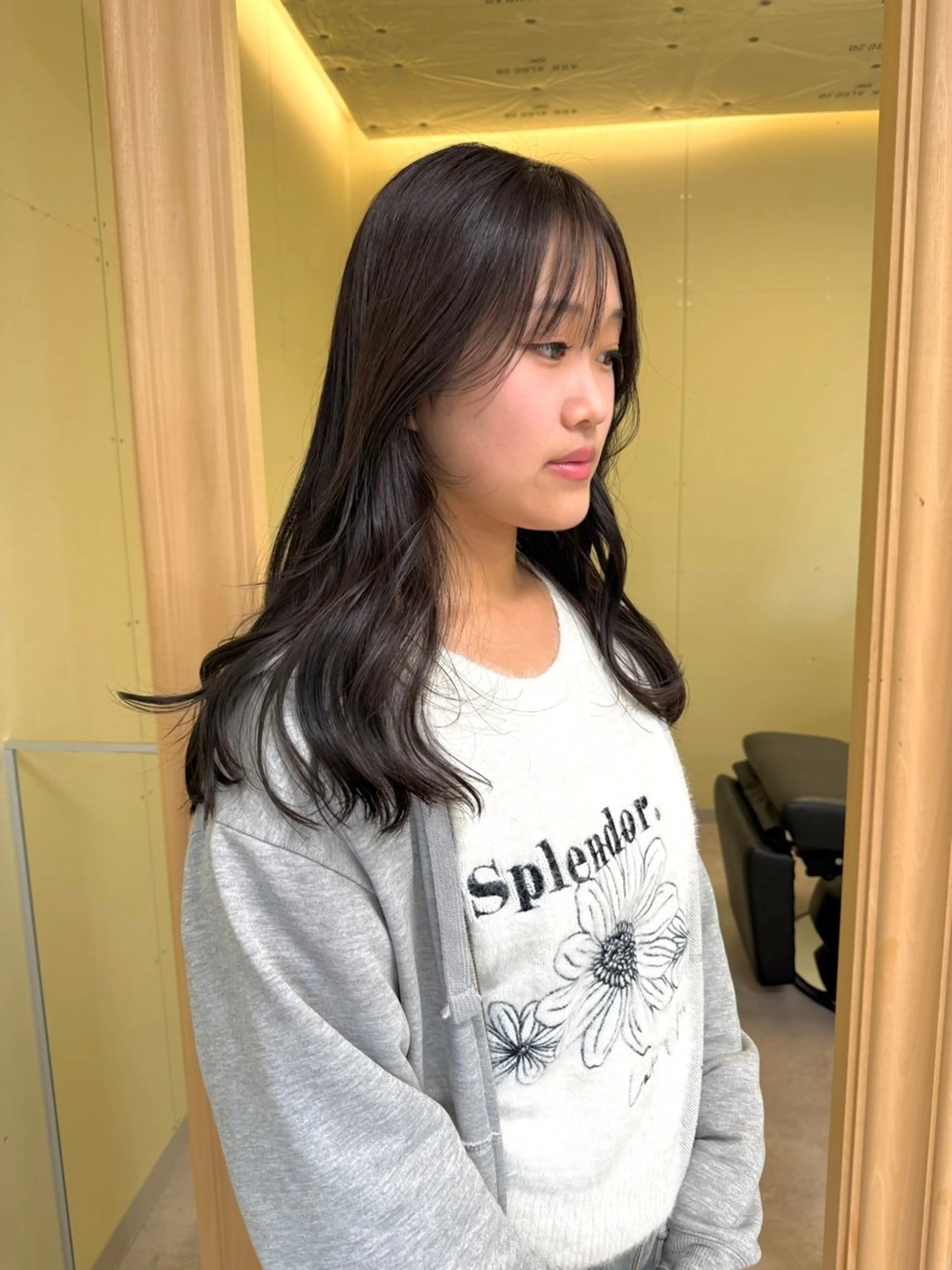 ロング カラー カット ヘアカラー トリートメント 伶風/ボブ/ ハッシュカットのヘアスタイル