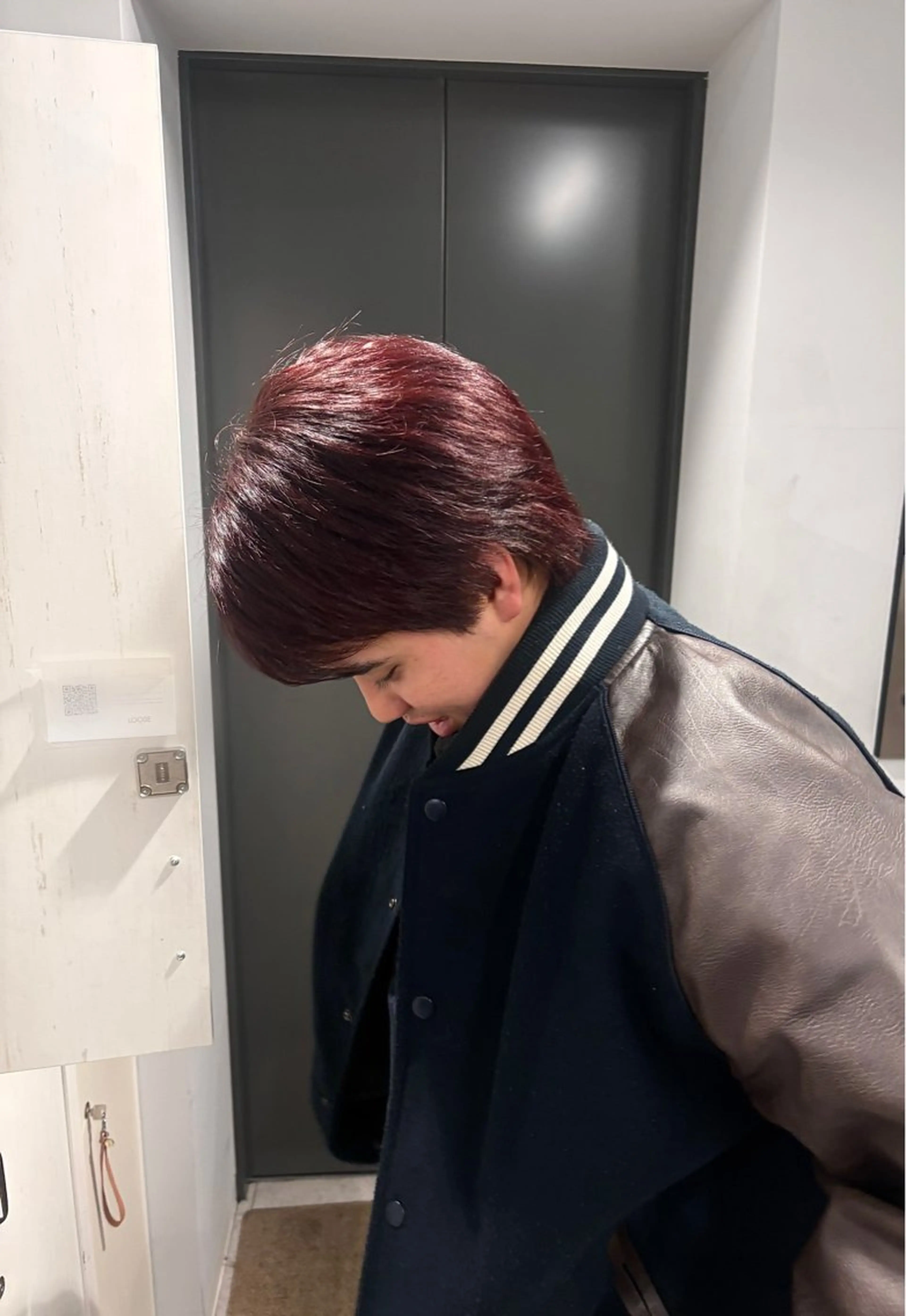 カラー レッドカラー ヘアカラー トリートメント りお/艶カラ ー/レイヤーカットのヘアスタイル