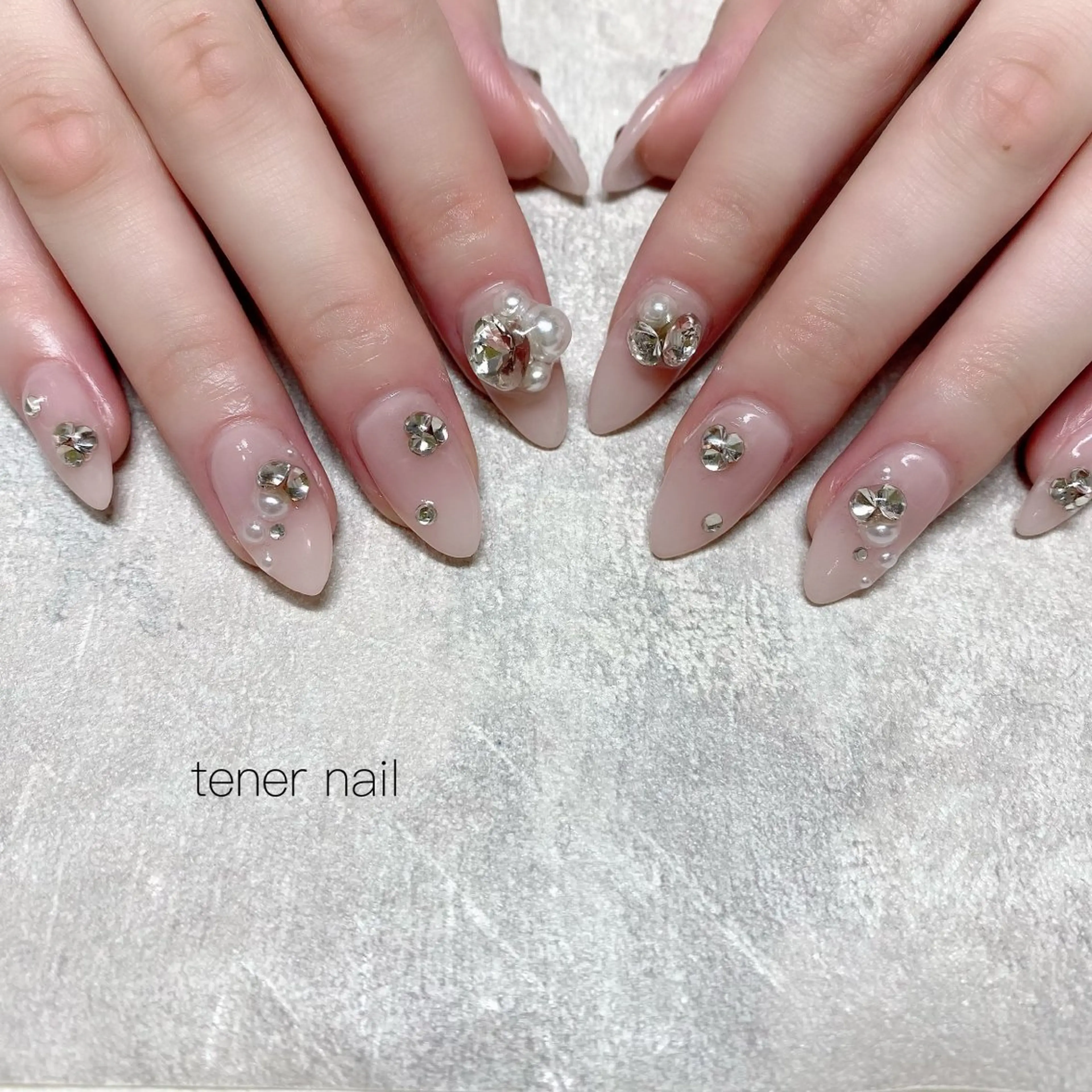 ネイル キラキラネイル ピンク ハンドネイル テネルネイル tener nailのネイルデザイン