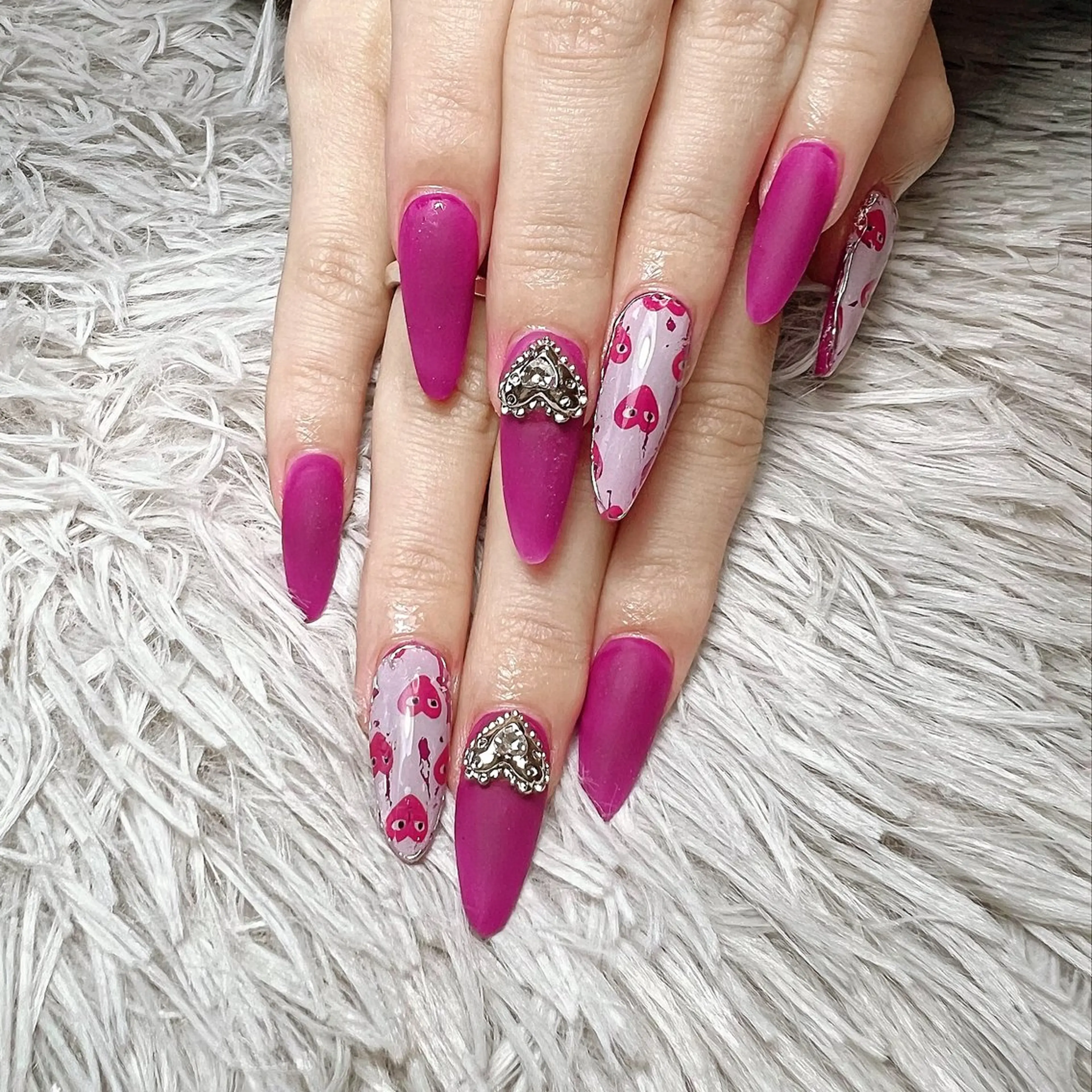 ネイル ボルドー マットネイル スカルプネイル ハンドネイル シェヌネイル JURAのネイルデザイン