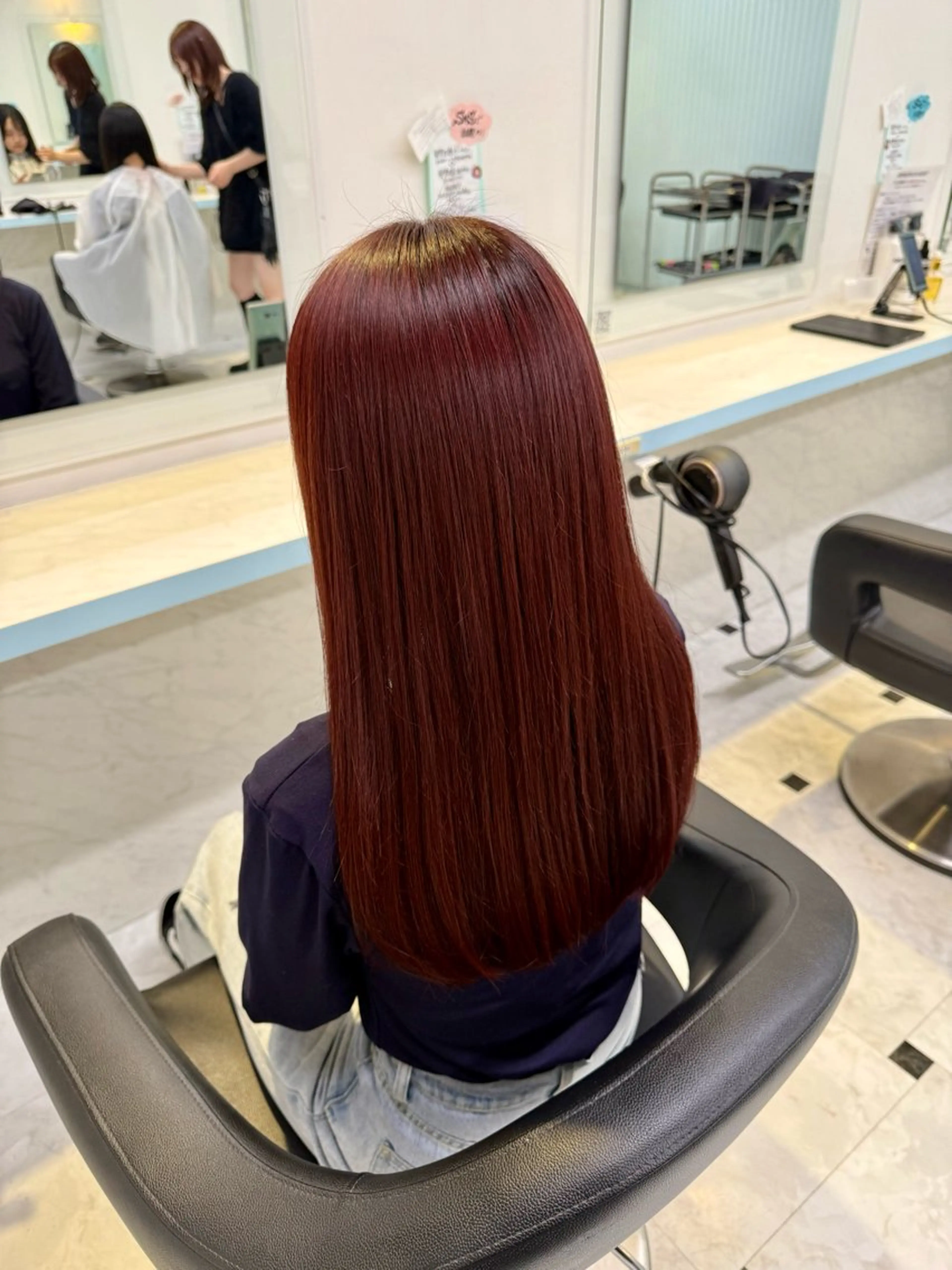 カラー 縮毛矯正 🇰🇷韓流暖色ヘア 🍒saaya🍒のヘアスタイル