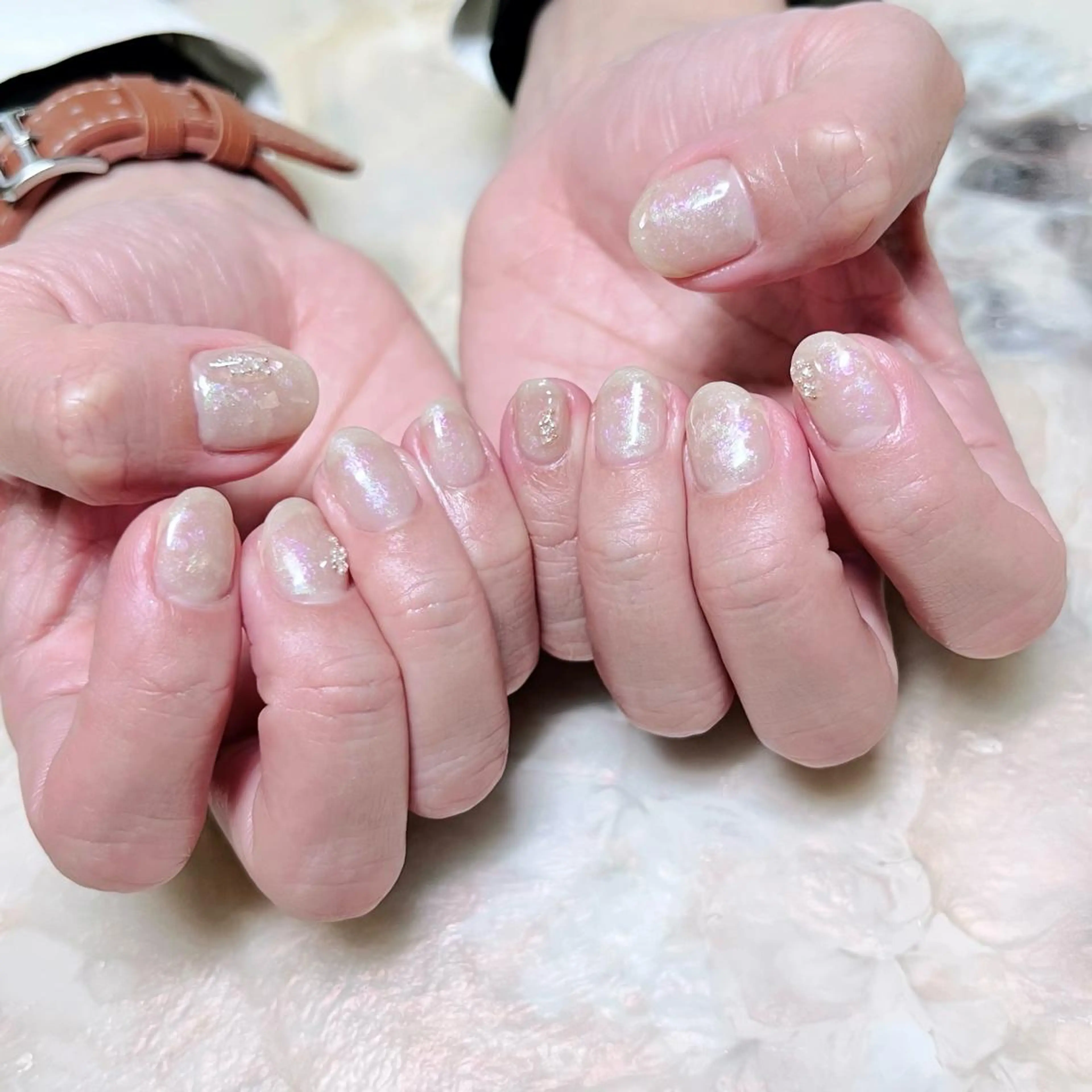 ネイル マグネットネイル ニュアンスネイル ショートネイル gemickle nailのネイルデザイン