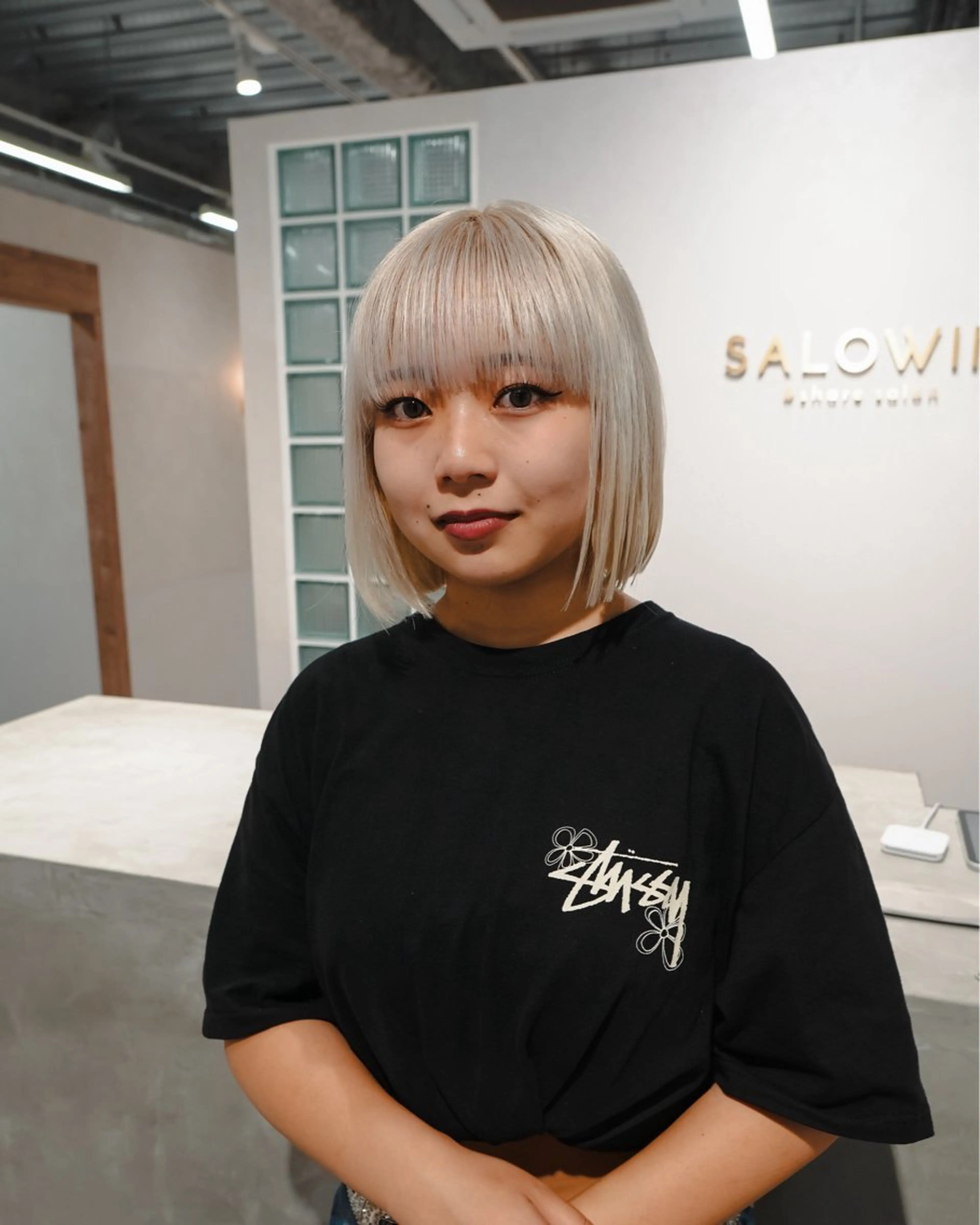 ショート カラー ボブ 鈴木/ニュアンス パーマ/メンズのヘアスタイル