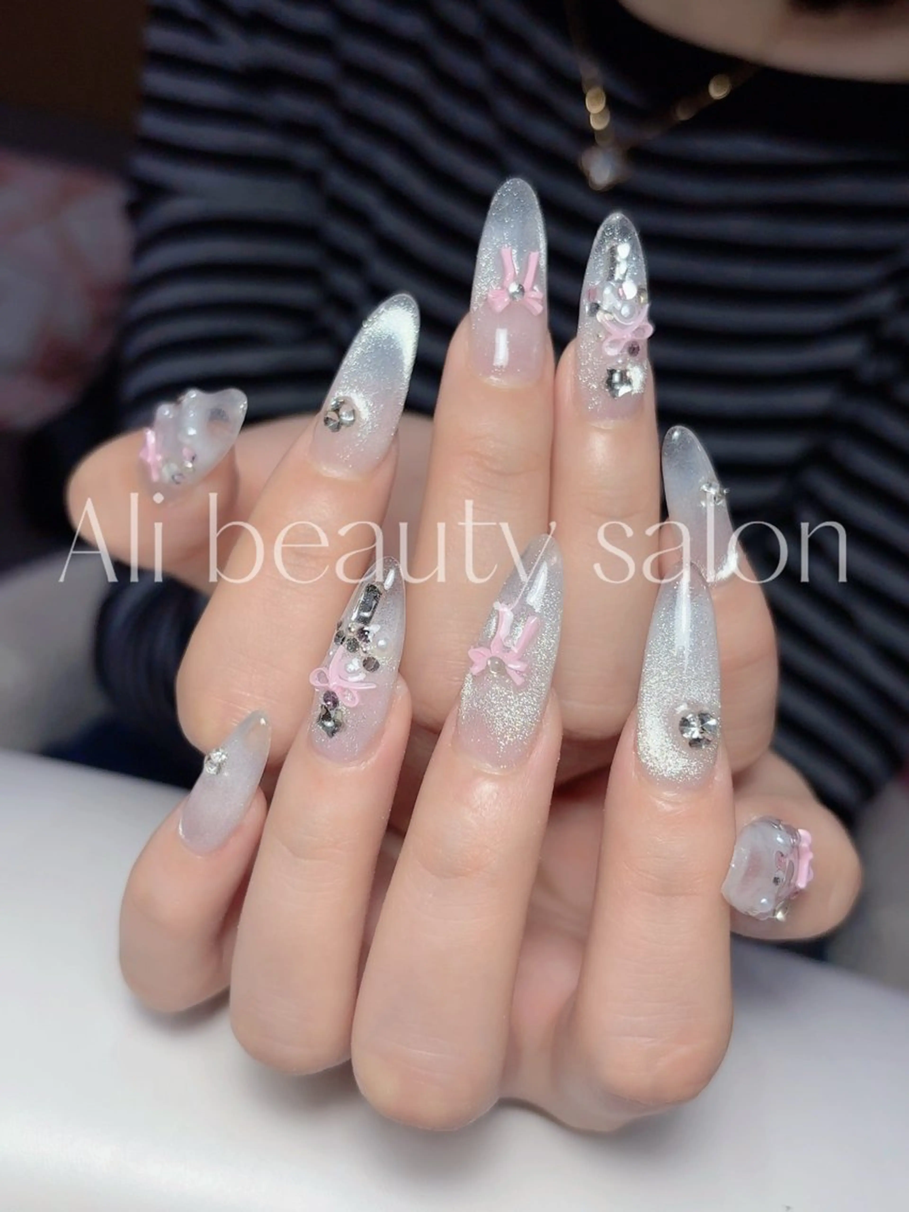 ネイル マグネットネイル 冬ネイル クリスマス ハンドネイル Ali 新小岩 ネイル専門のネイルデザイン