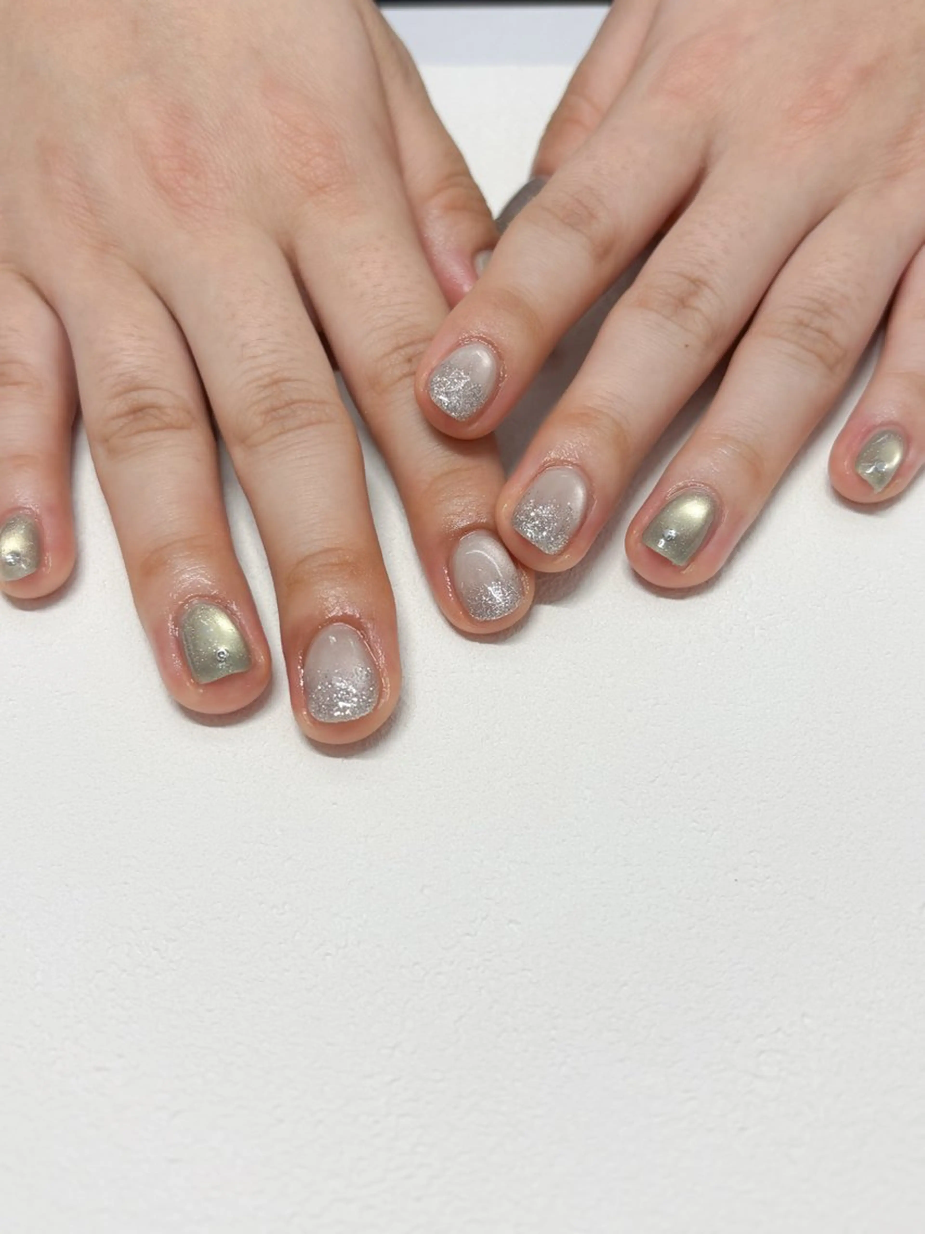 ネイル ラメ(グリッター) マグネットネイル moeko nailのネイルデザイン