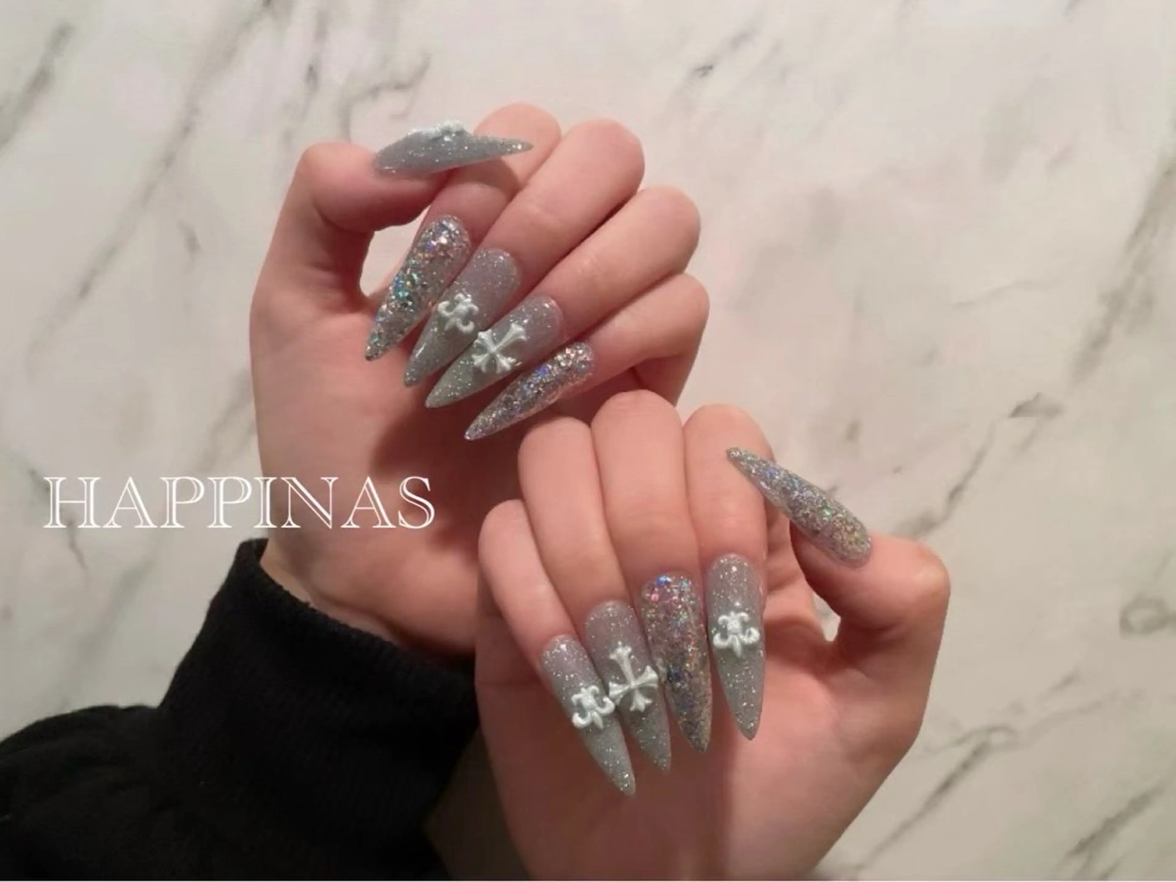 ネイル フラッシュネイル ラメ(グリッター) ワンカラーネイル HAPPINAS ENAのネイルデザイン