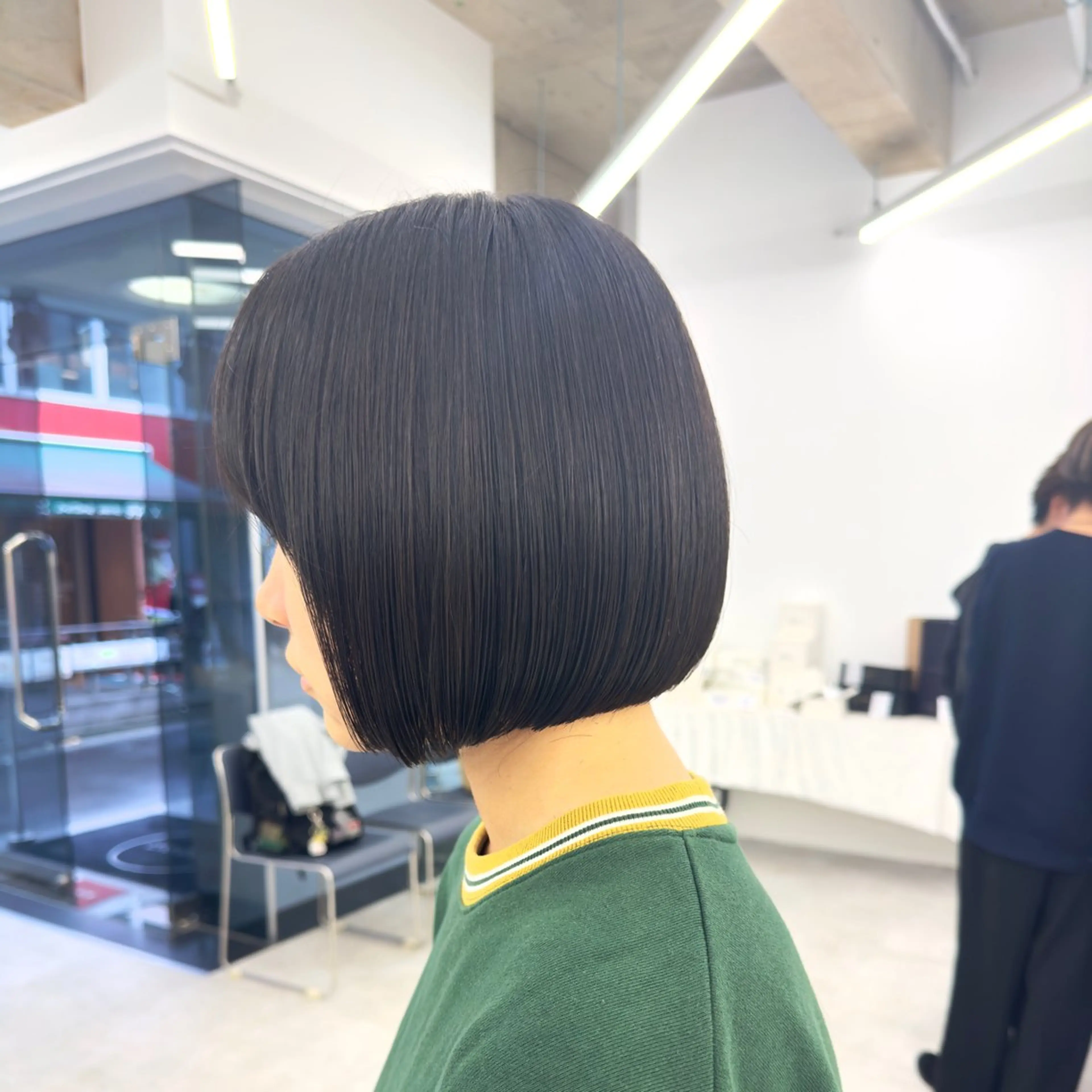 ミディアム カラー パーマ ヘアアレンジ メンズ キッズ Shanti所属・ボブ×自然な縮毛矯正 RYOGAのヘアスタイル