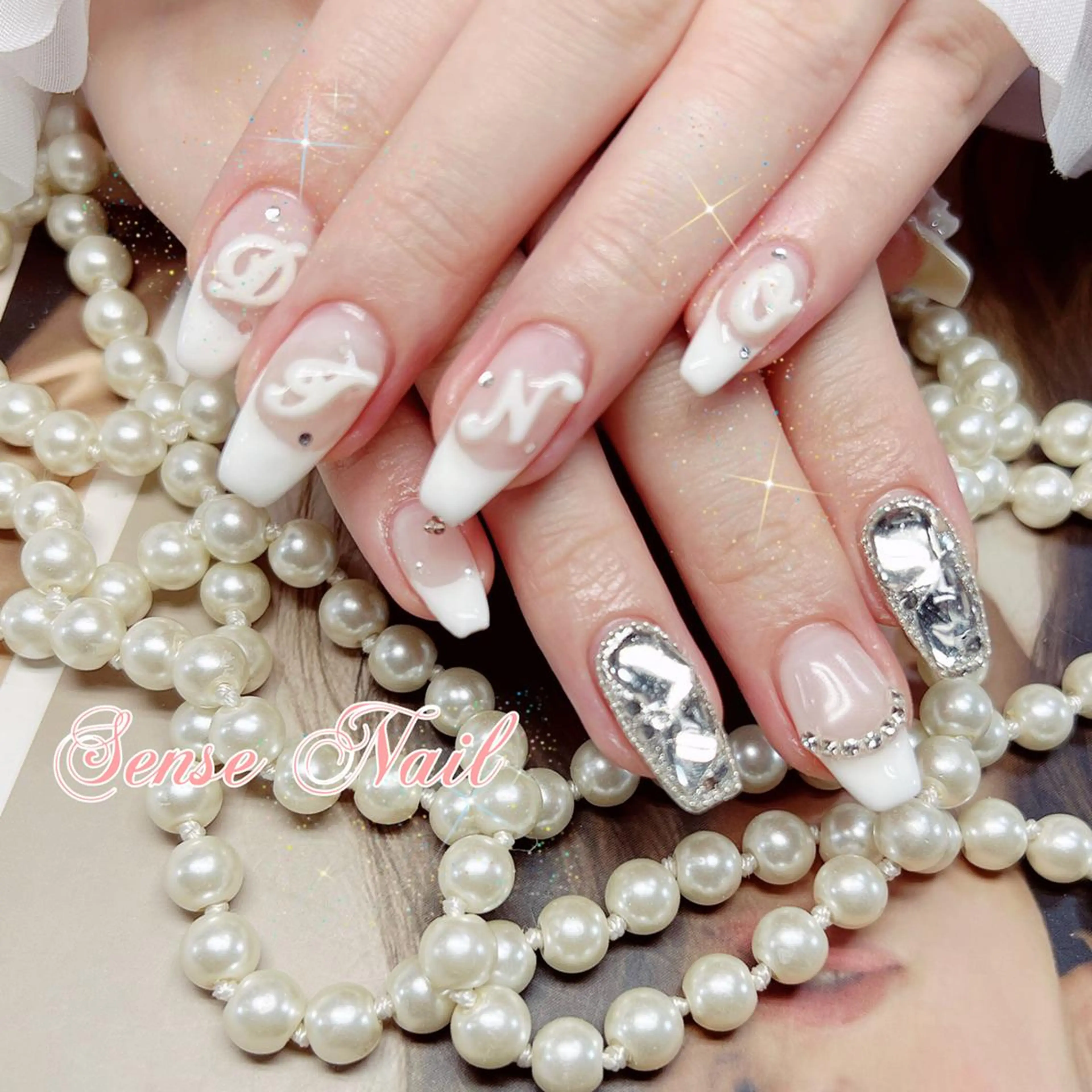 ロング カラー パーマ ヘアアレンジ メンズ マツエク・マツパ ネイル キッズ アイブロウ 🎀Sense Nail池袋店🎀のネイルデザイン