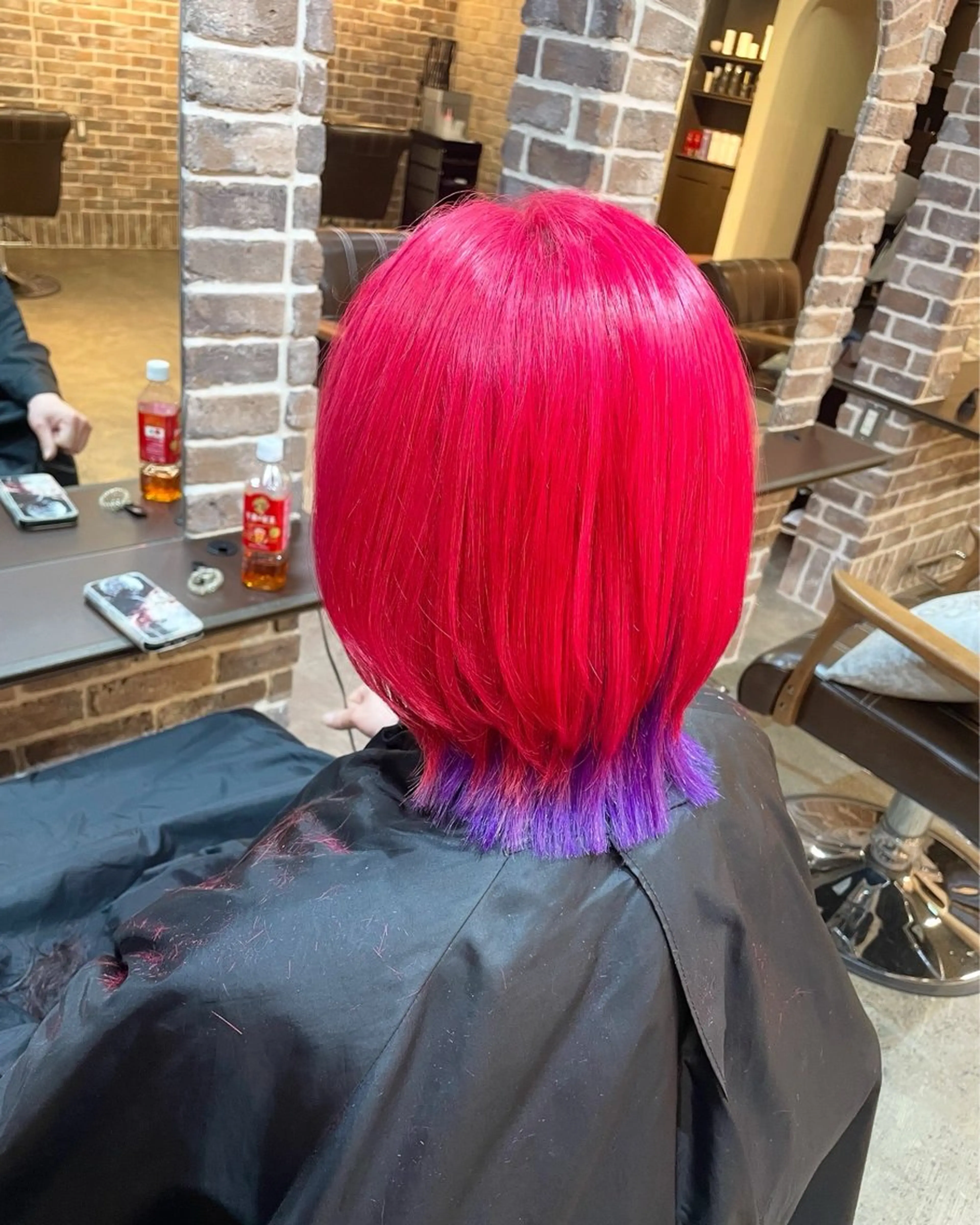 ミディアム カラー ブリーチ レッドカラー バイオレットカラー カット ヘアカラー トリートメント 艶カラー/インナー /グラデ/大西小百合のヘアスタイル