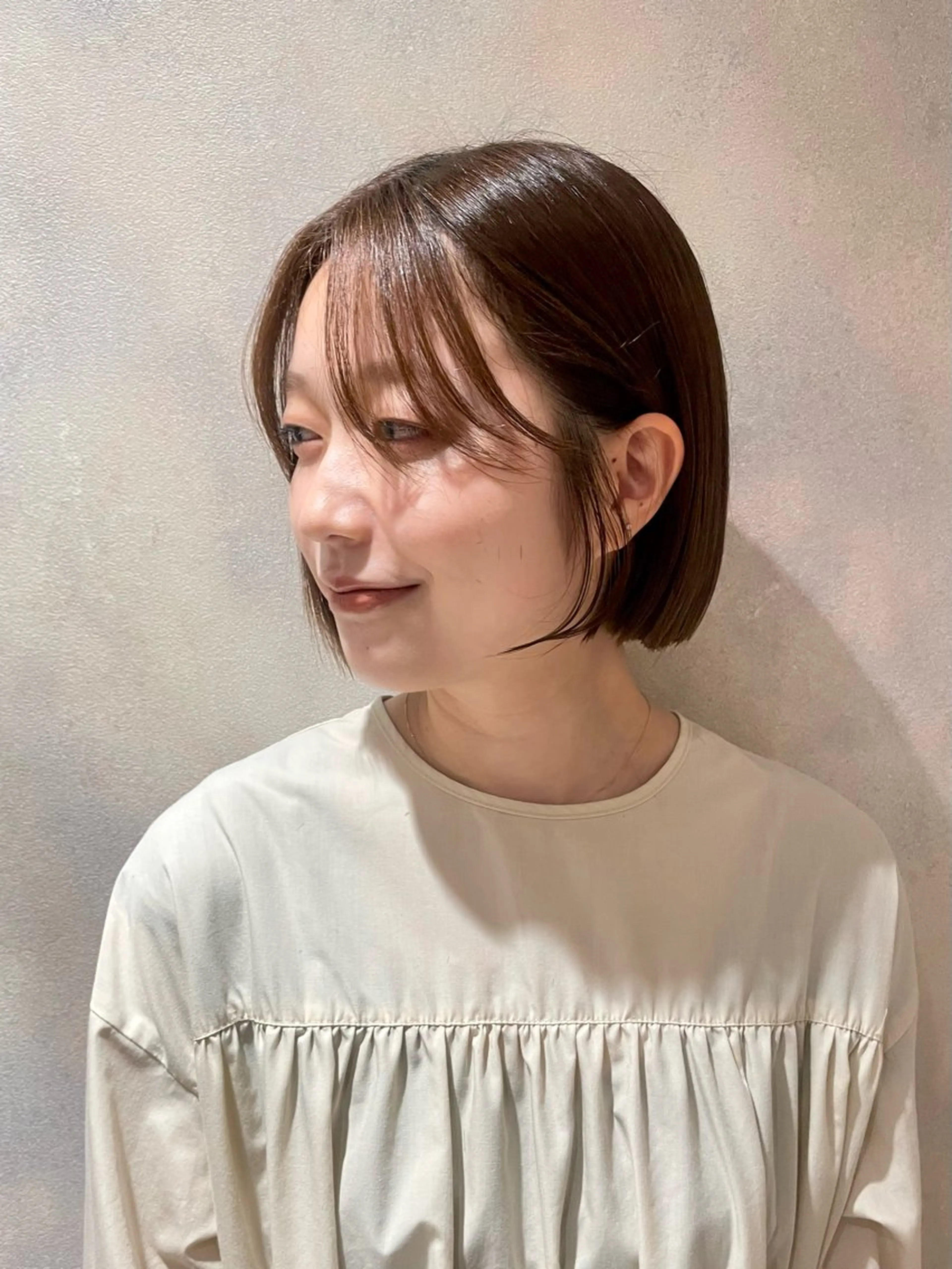 ミディアム カラー カット ヘアカラー トリートメント ショート/ボブ/ 透明感カラー/ほのかのヘアスタイル