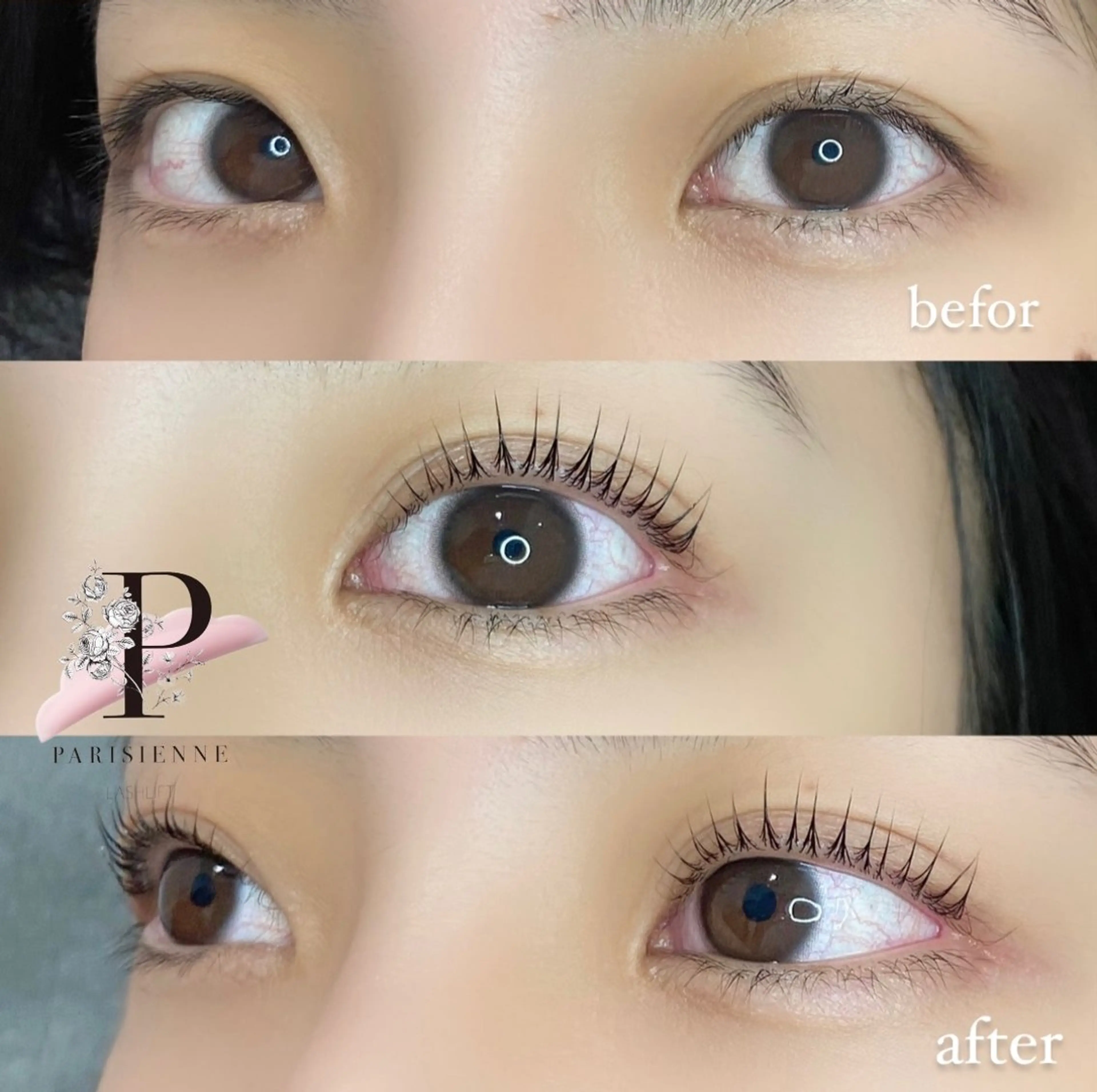 マツエク・マツパ パリジェンヌラッシュリフト miiia lashのマツエク・マツパデザイン