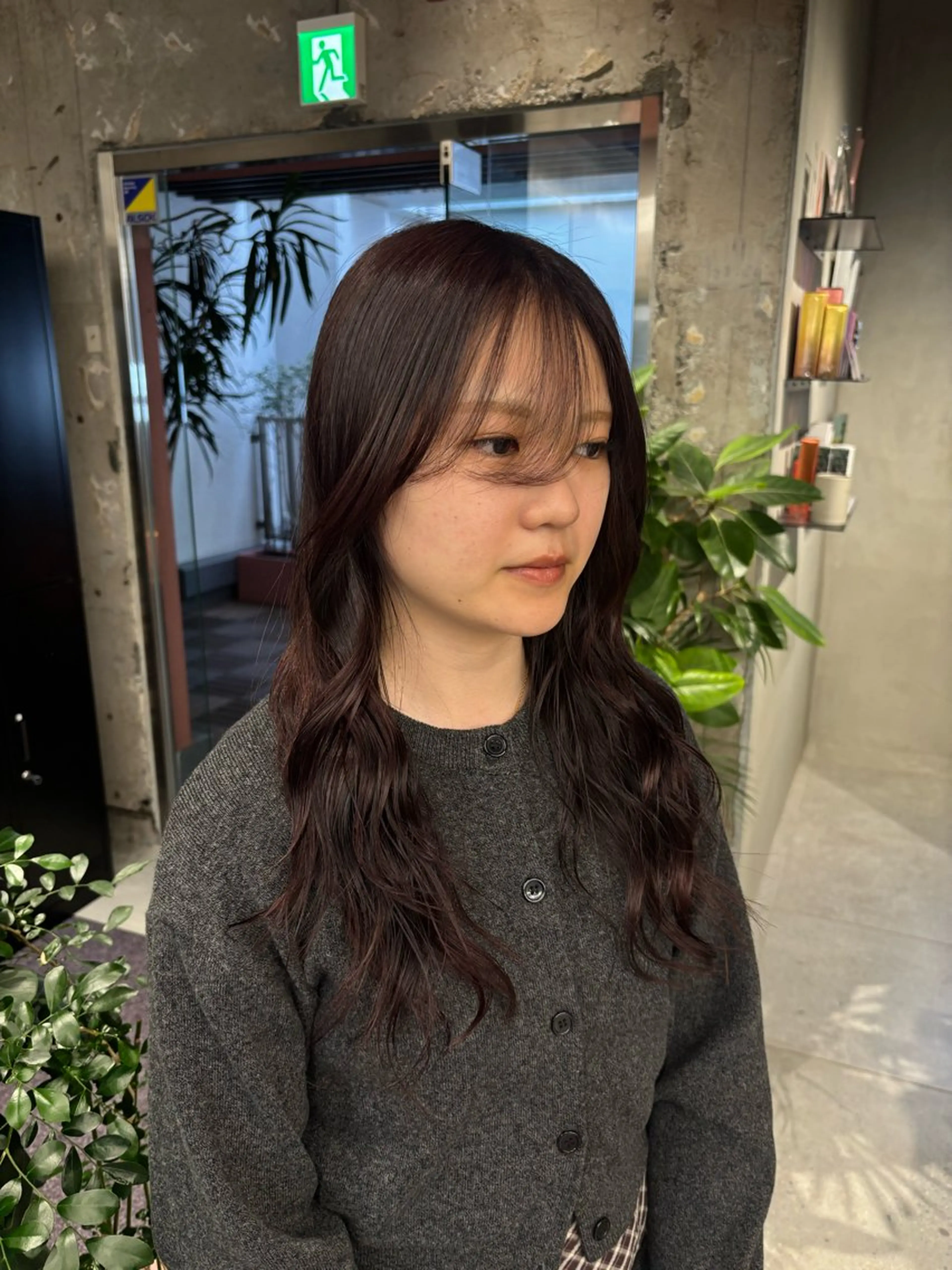 ロング カラー ボルドーカラー カット ヘアカラー トリートメント ほらぐち るいのヘアスタイル