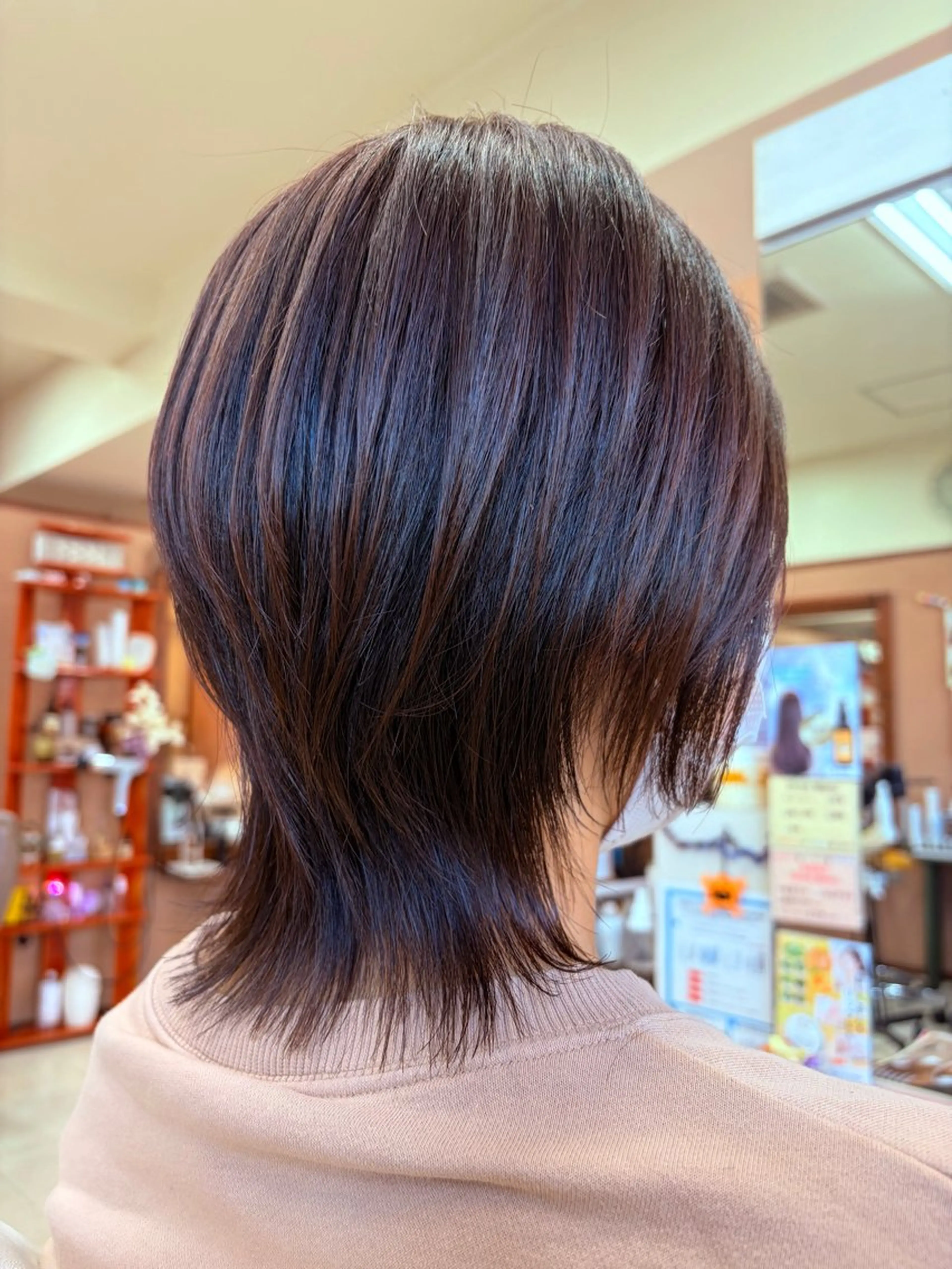 ミディアム ハイレイヤー レイヤーカット ウルフカット 美容室F i t✂️ ササキのヘアスタイル