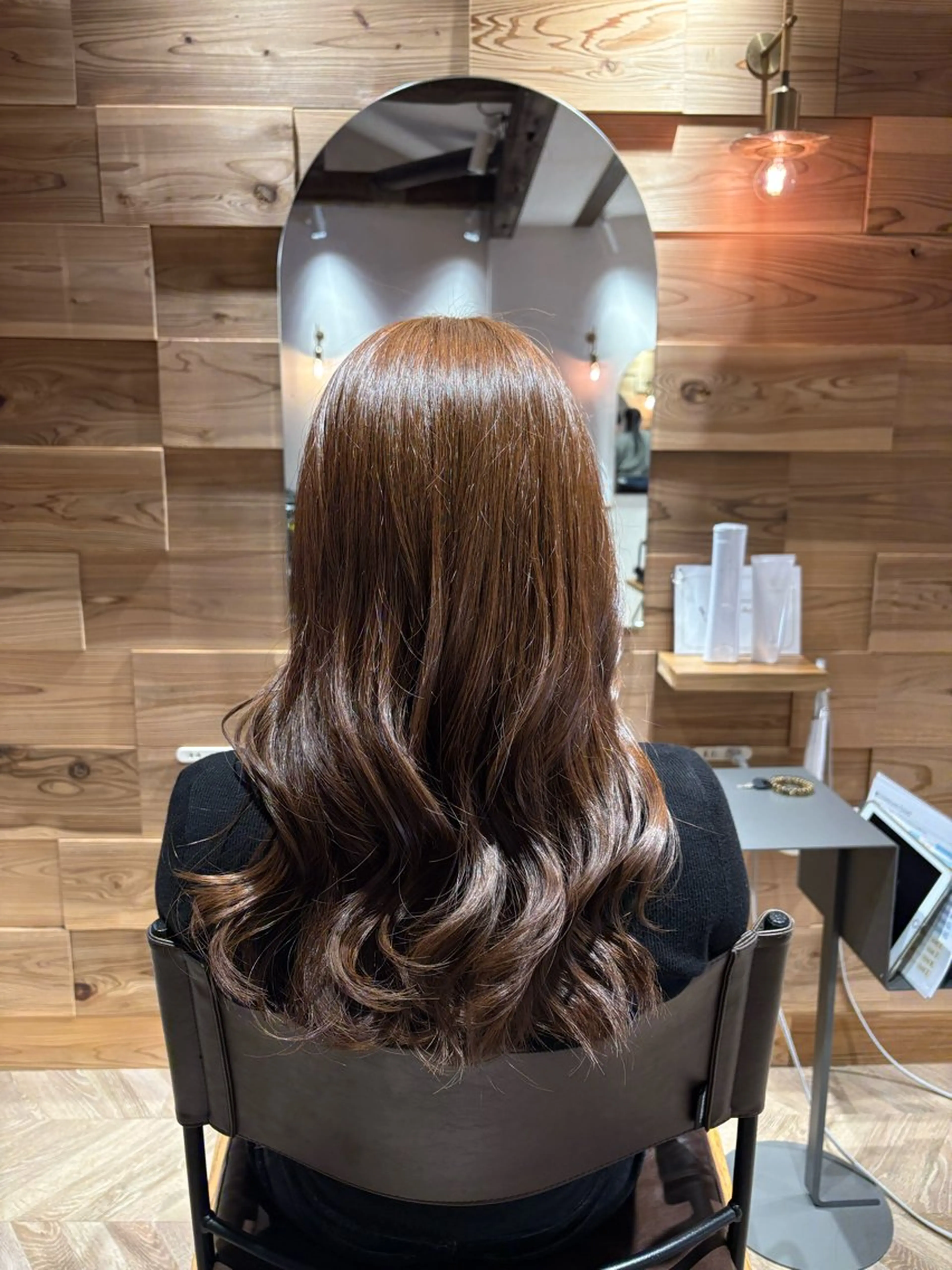 ロング カラー トリートメント カット ヘアカラー トリートメント Riri/韓国風/顔 周り/レイヤーカットのヘアスタイル