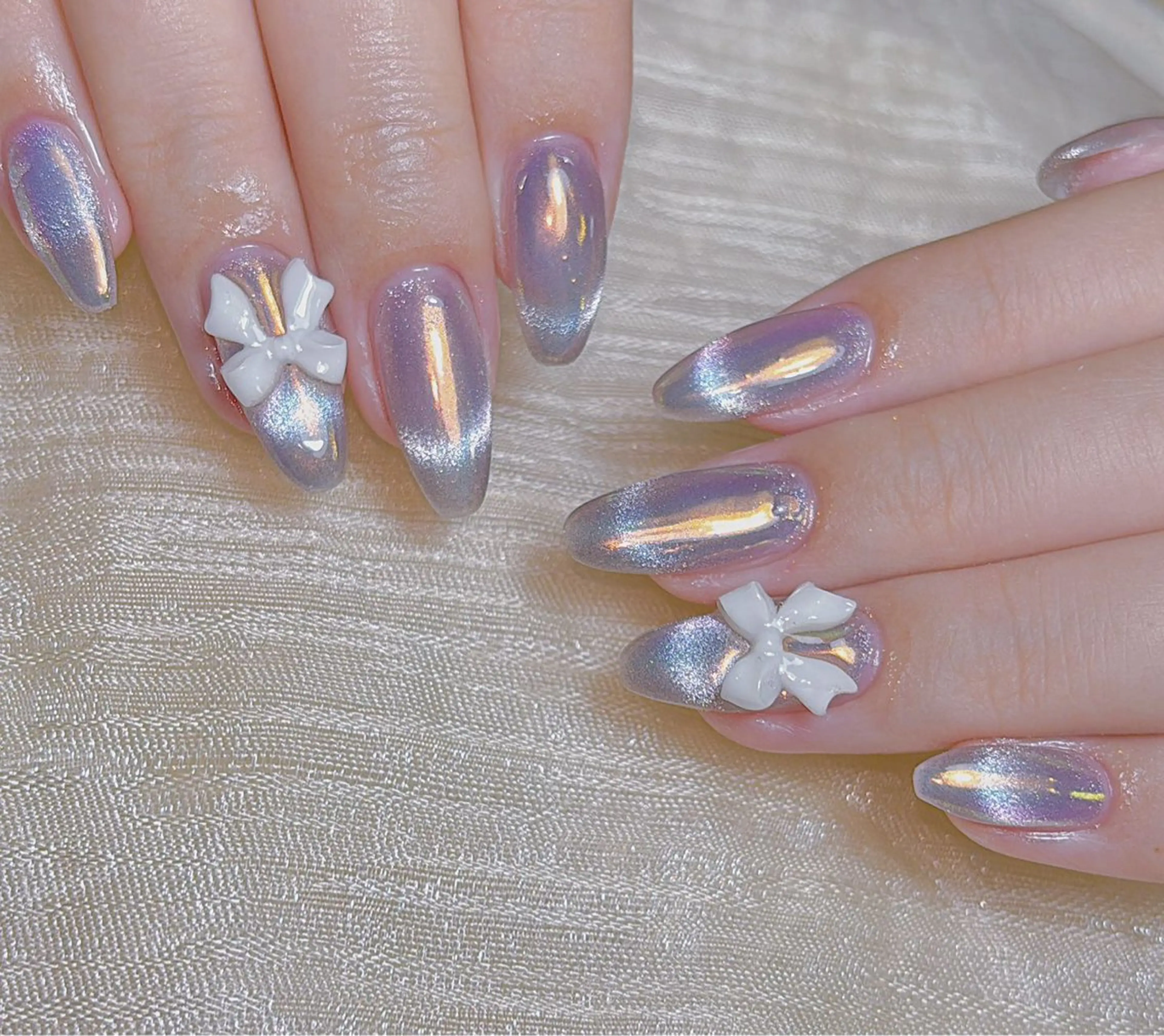 🎀スカルプ長さだし10本🩷🩷 フレンチ/マグネット/ミラー/オローラワンカラー 11800の写真